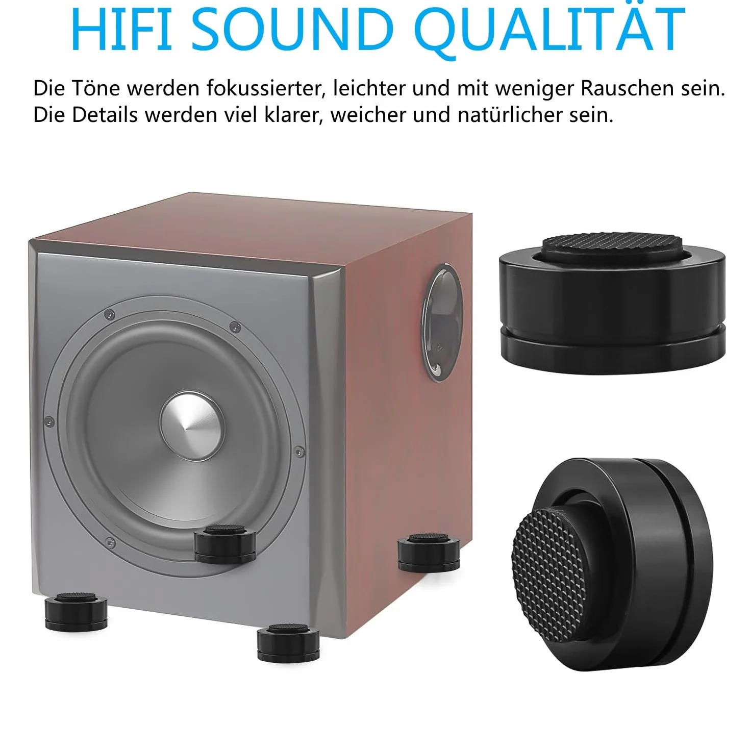 4 sztuki nóżek głośnika HiFi 39 x 23 mm uchwyt na głośnik stopka regulowana izolacja nóżka głośnik kolce wzmacniacz głośnik kolce DAC + podkładki bazowe akcesoria