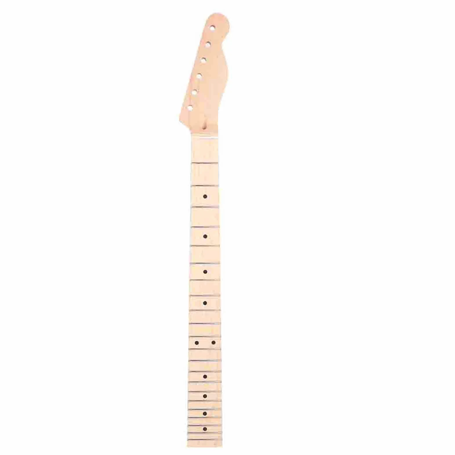 Gryf Gitary, 22 Progi Klon Drewniany Gryf Gitary Elektrycznej z Czarnymi Kropkami do Gitar w Stylu TL (Z tylną linią środkową)