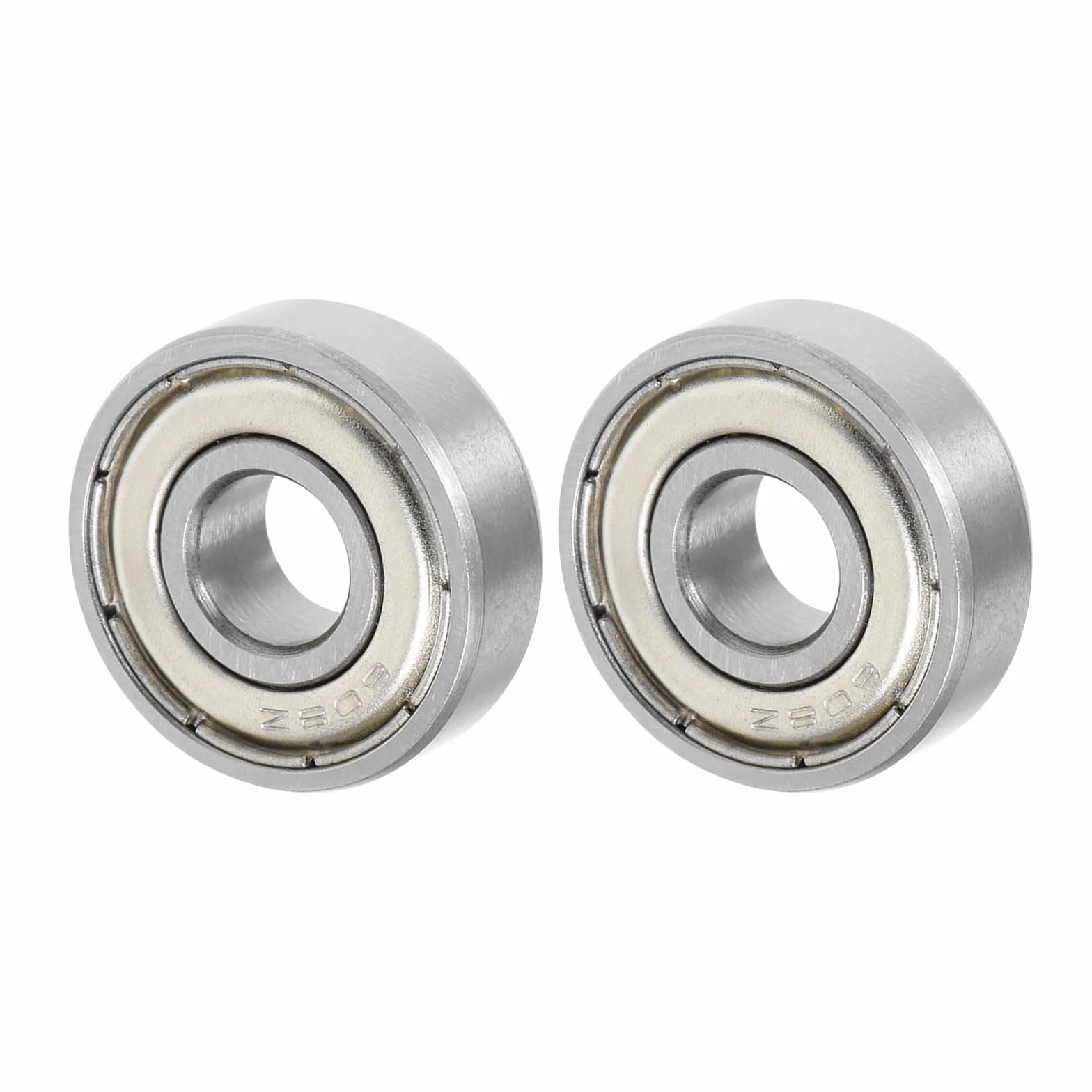 QUARKZMAN 608ZZ rowki kulkowe x 2 szt. stal chromowana, podwójnie ekranowana, do urządzeń mechanicznych i sprzętu gospodarstwa domowego [ID 8 mm x AD 22 mm x gł. 7 mm]