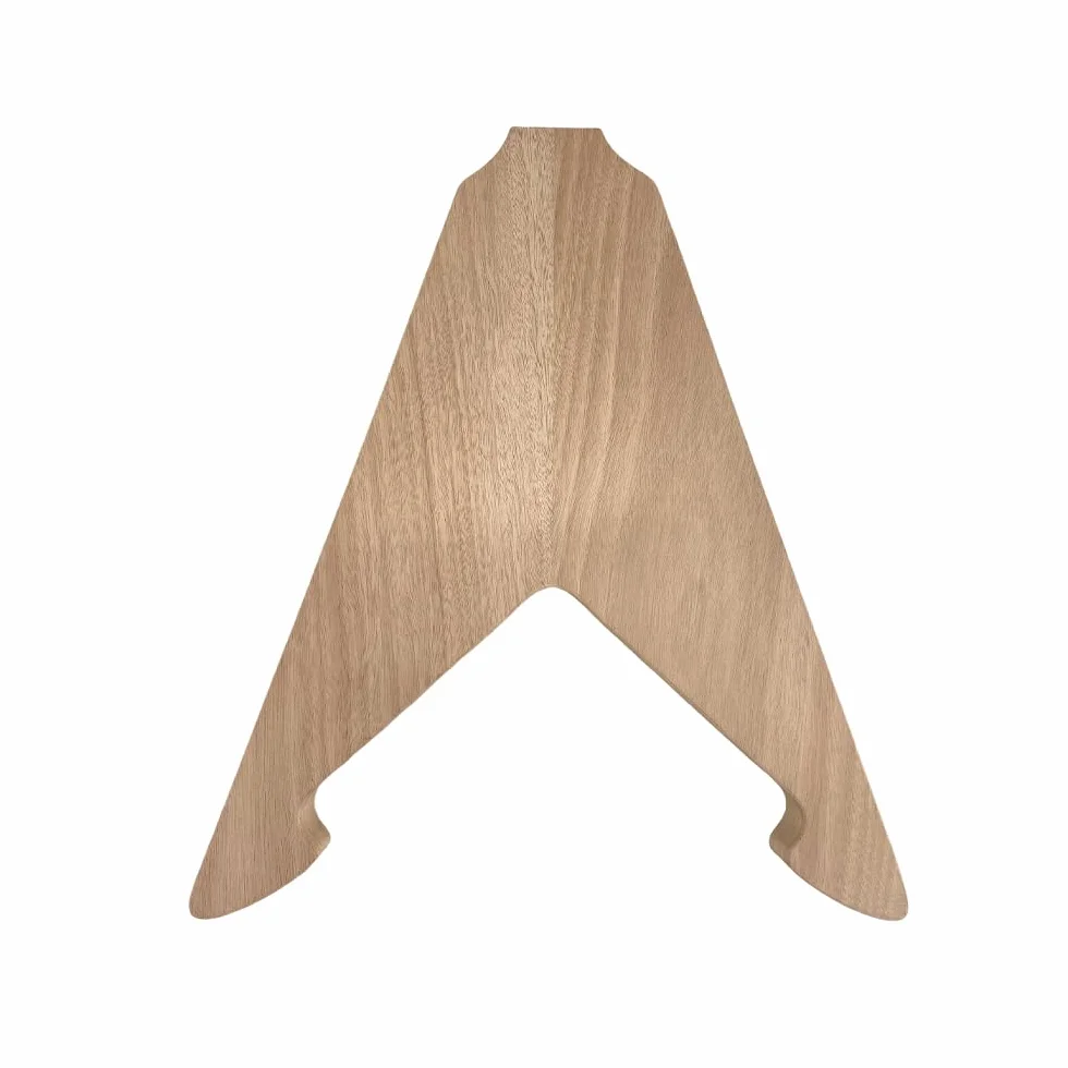 Nowy zestaw do gitary, gryf gitary z 22 progami, 628.65 mm korpus gitary z mahoniu, zestaw znaków kropkowych w stylu Flying V, gryf z drewna rosewood (znak kropkowy)