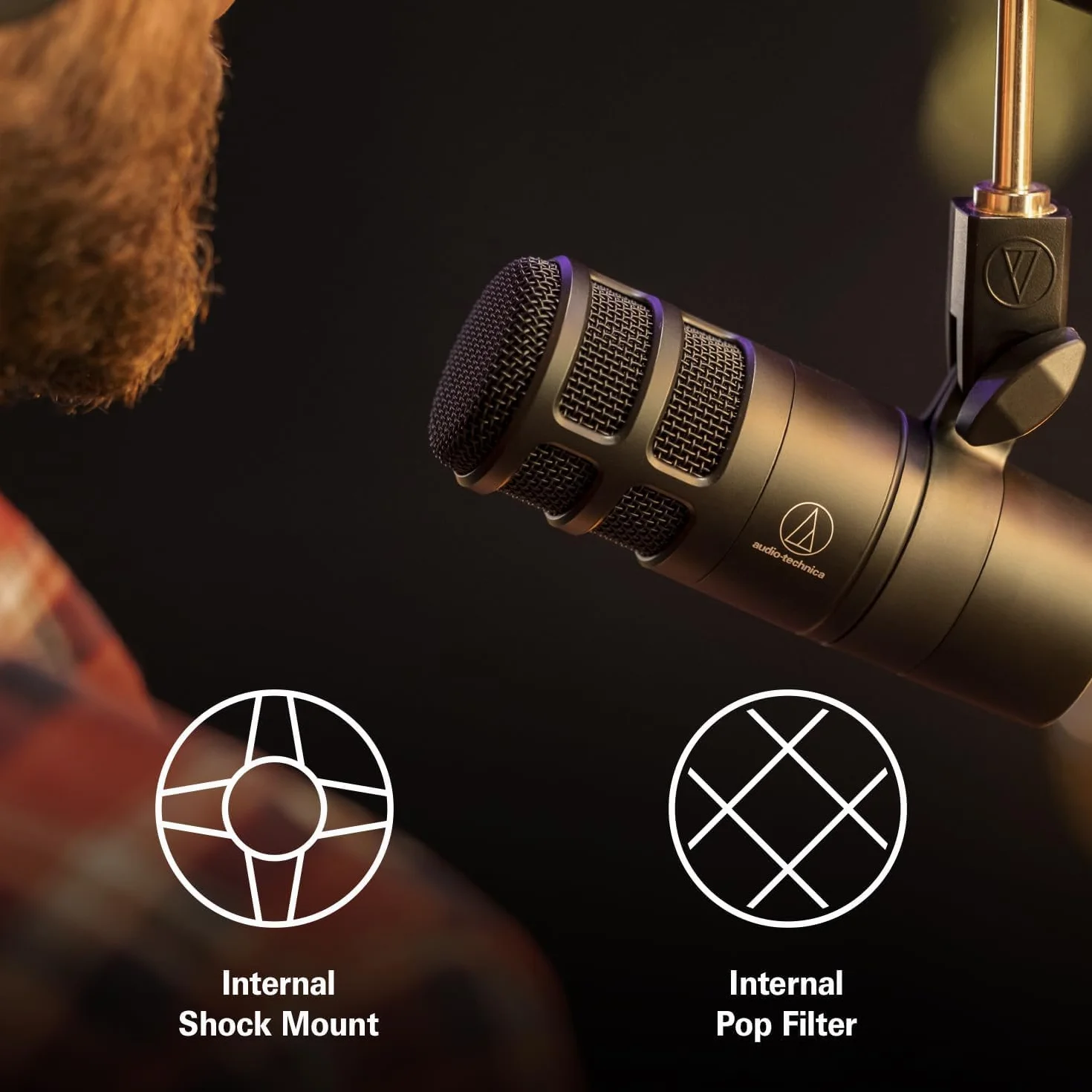 Audio-Technica AT2040 Hiperkardioidalny dynamiczny mikrofon do podcastów