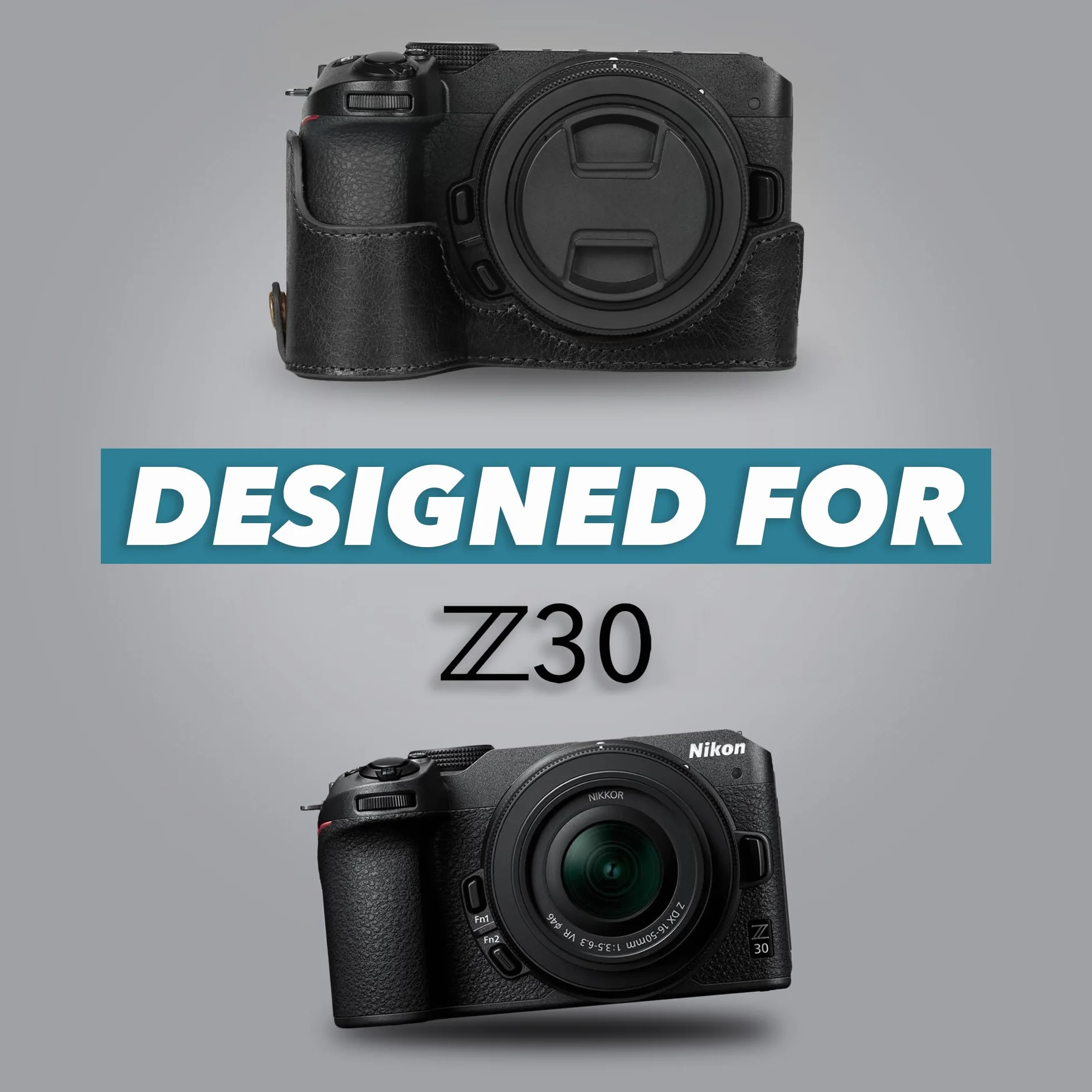MegaGear Ever Ready etui na aparat z prawdziwej skóry, kompatybilne z Nikon Z30