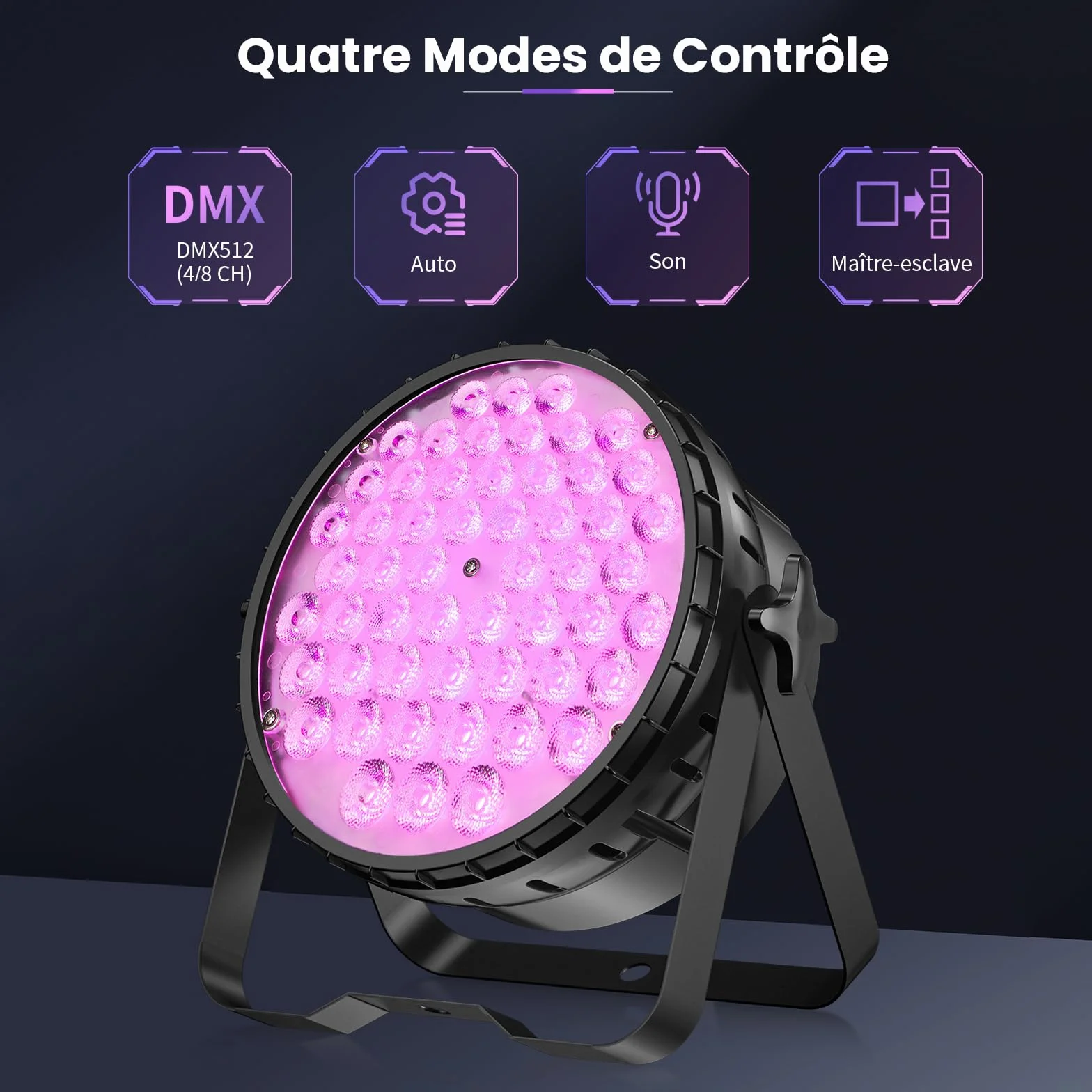 BETOPPER Stage Lights stroboskopowe oświetlenie sceniczne LED, RGBW 4 w 1, DMX512, lekkie światło dyskotekowe, oświetlenie DJ na imprezę, wesele, do klubu, baru, pokazu, 4S
