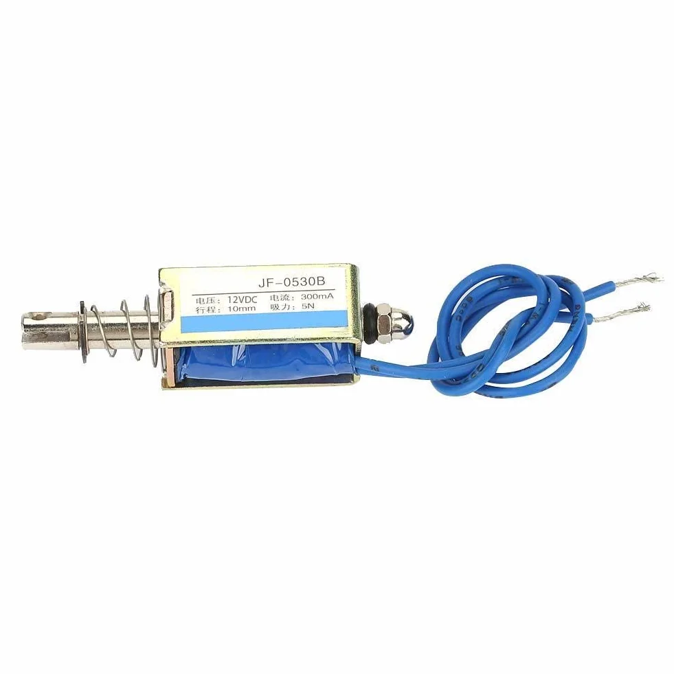 Elektromagnes, automatyzacja sterowanie 6/12/24 V DC 300 mA DC elektromagnes wyciągany 5 N obszar 10 mm (DC 12 V)