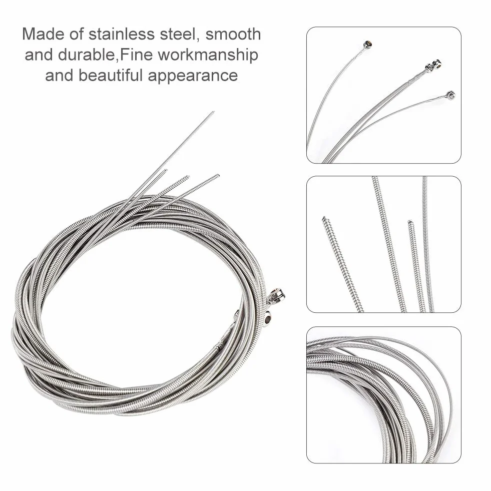 Zenithaura Electric Bass Strings 5 szt. Stali nierdzewnej dla gitarzystów