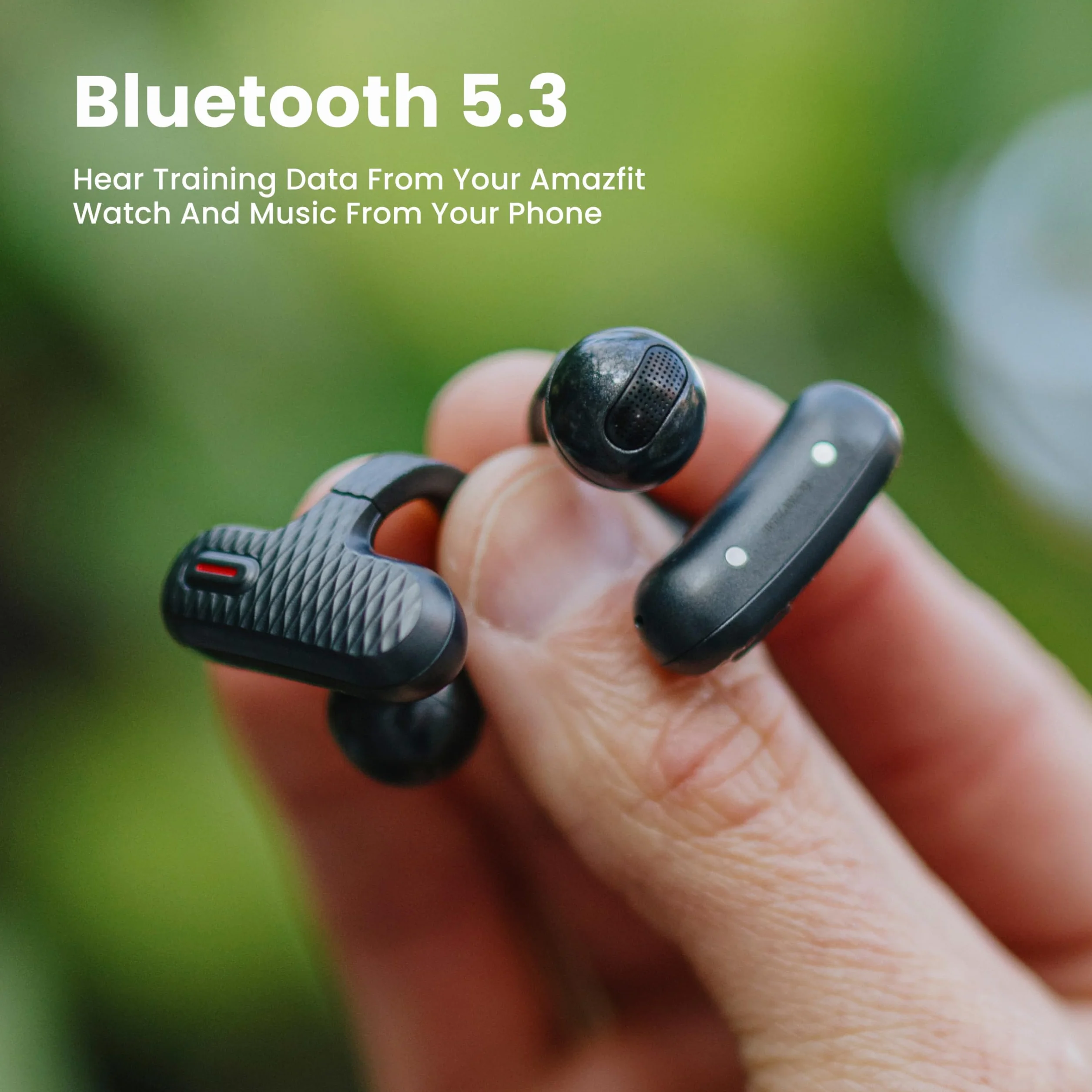 Amazfit Słuchawki Up OWS Open Ear Bezprzewodowe słuchawki douszne z Bluetooth 5.3, łatwe sterowanie dotykowe, wodoodporność IPX 4, redukcja szumów tła AI, słuchawki kompatybilne z systemem Android i