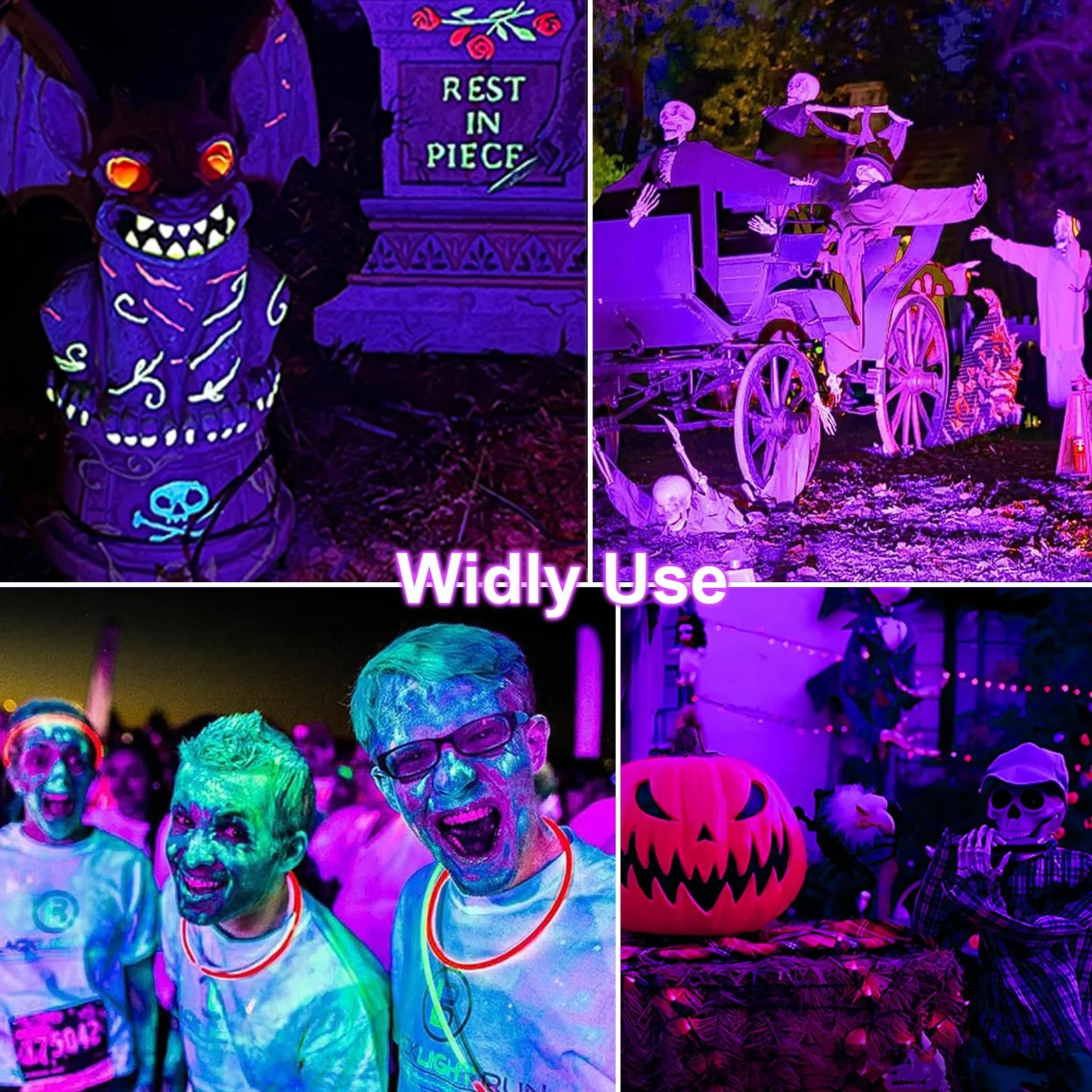 Reflektor UV 100 W 395-405 NM IP66 wodoszczelny Black Light Halloween