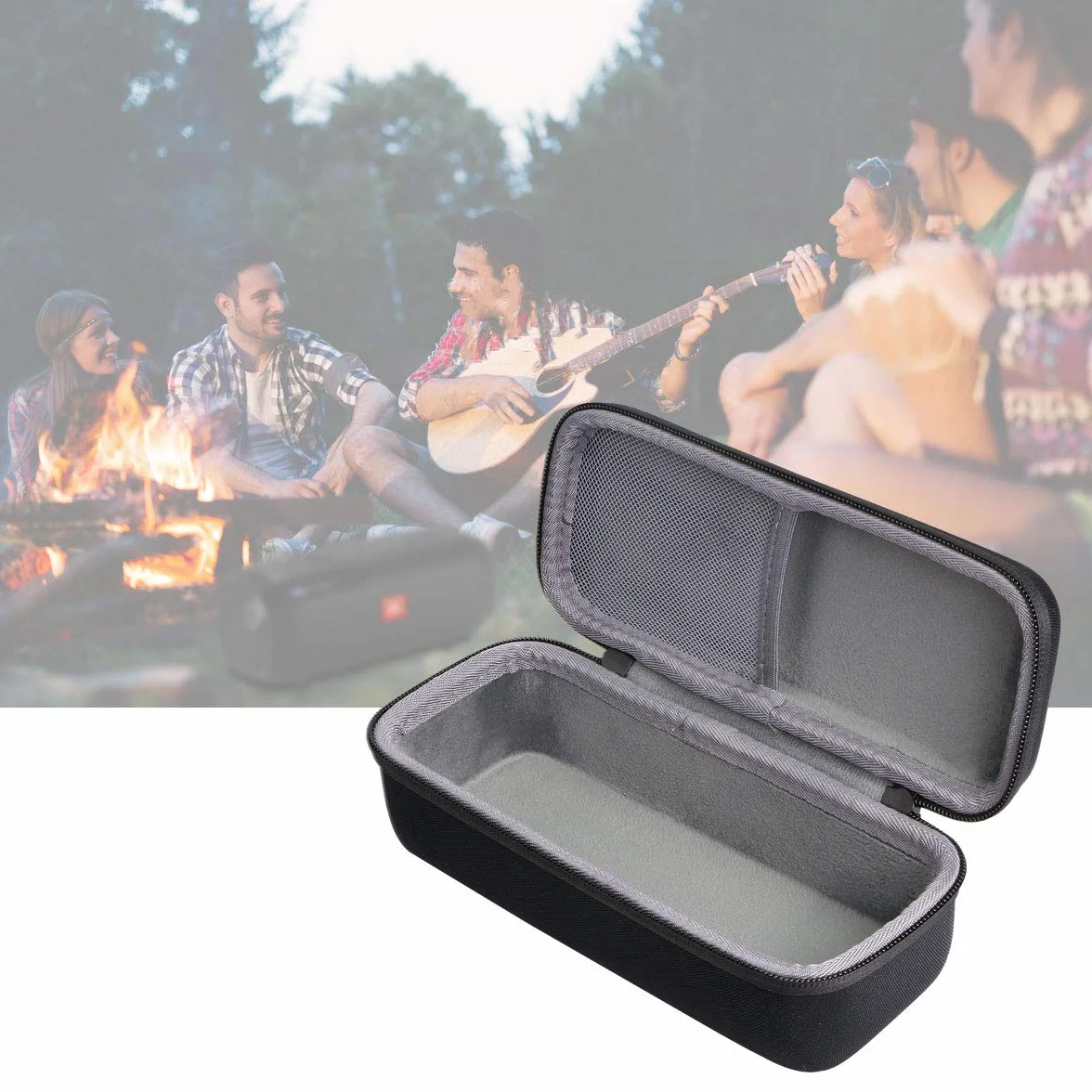 co2CREA twarde etui podróżne do przechowywania do przenośnego radia Bluetooth JBL Tuner 3, tylko etui, Czarny, Case for Tuner 2