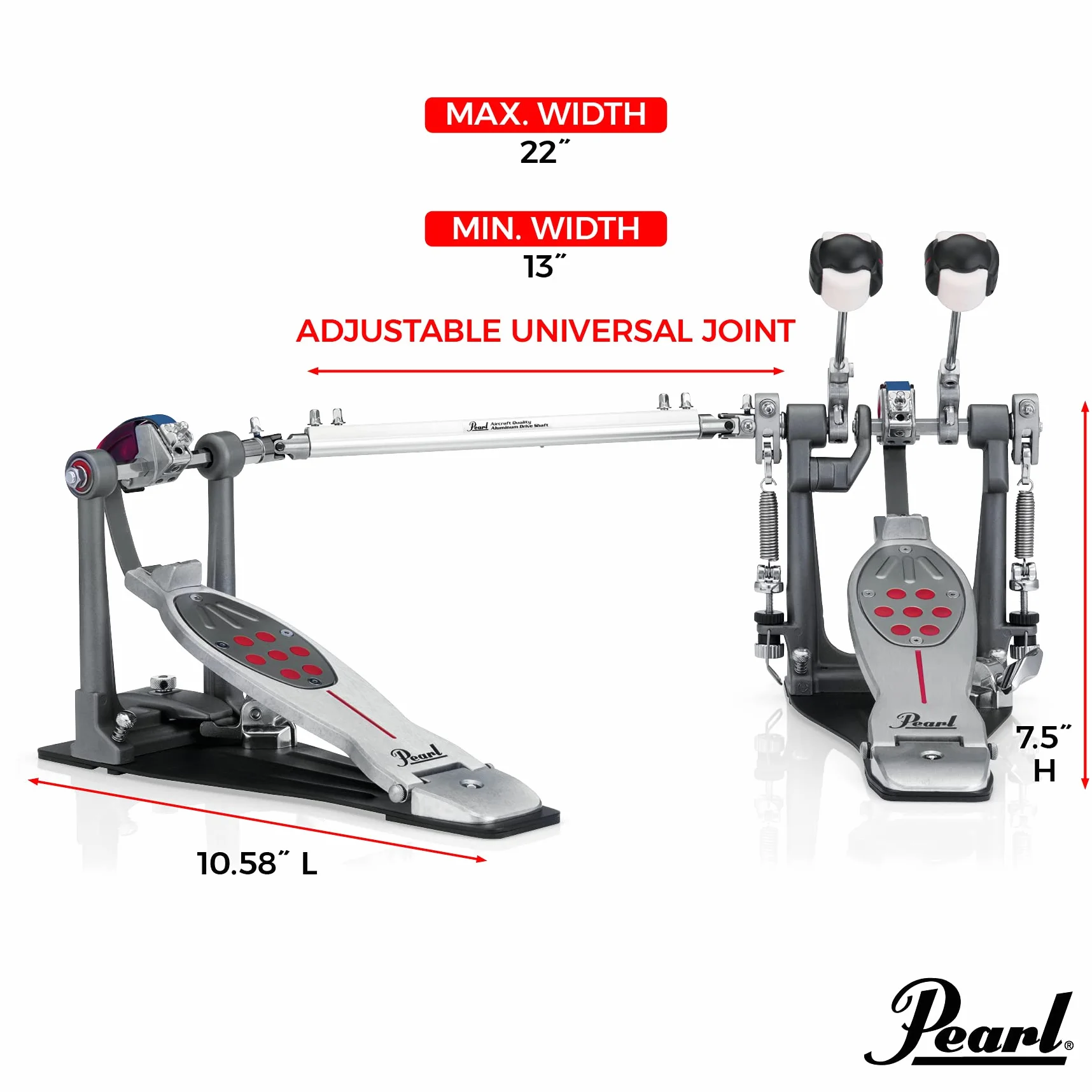 Pearl P2052C Eliminator podwójny bęben basowy napęd łańcuchowy