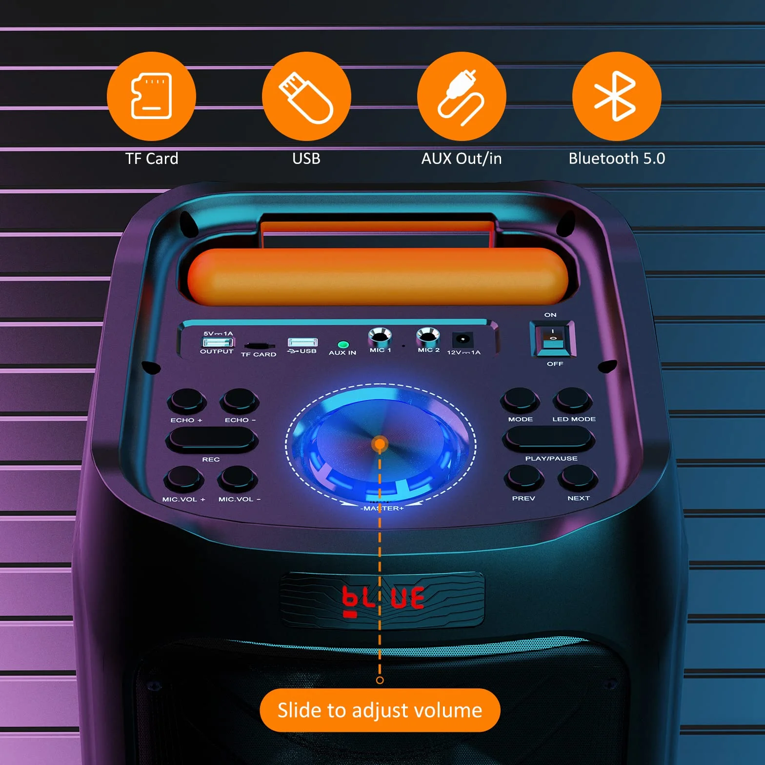 JYX Profesjonalne Karaoke Pełna z 2 bezprzewodowymi mikrofonami, Głośnik Bluetooth Karaoke Przenośny system Pa,TWS, Radio MP3 USB/TF/FM/Rec na imprezę
