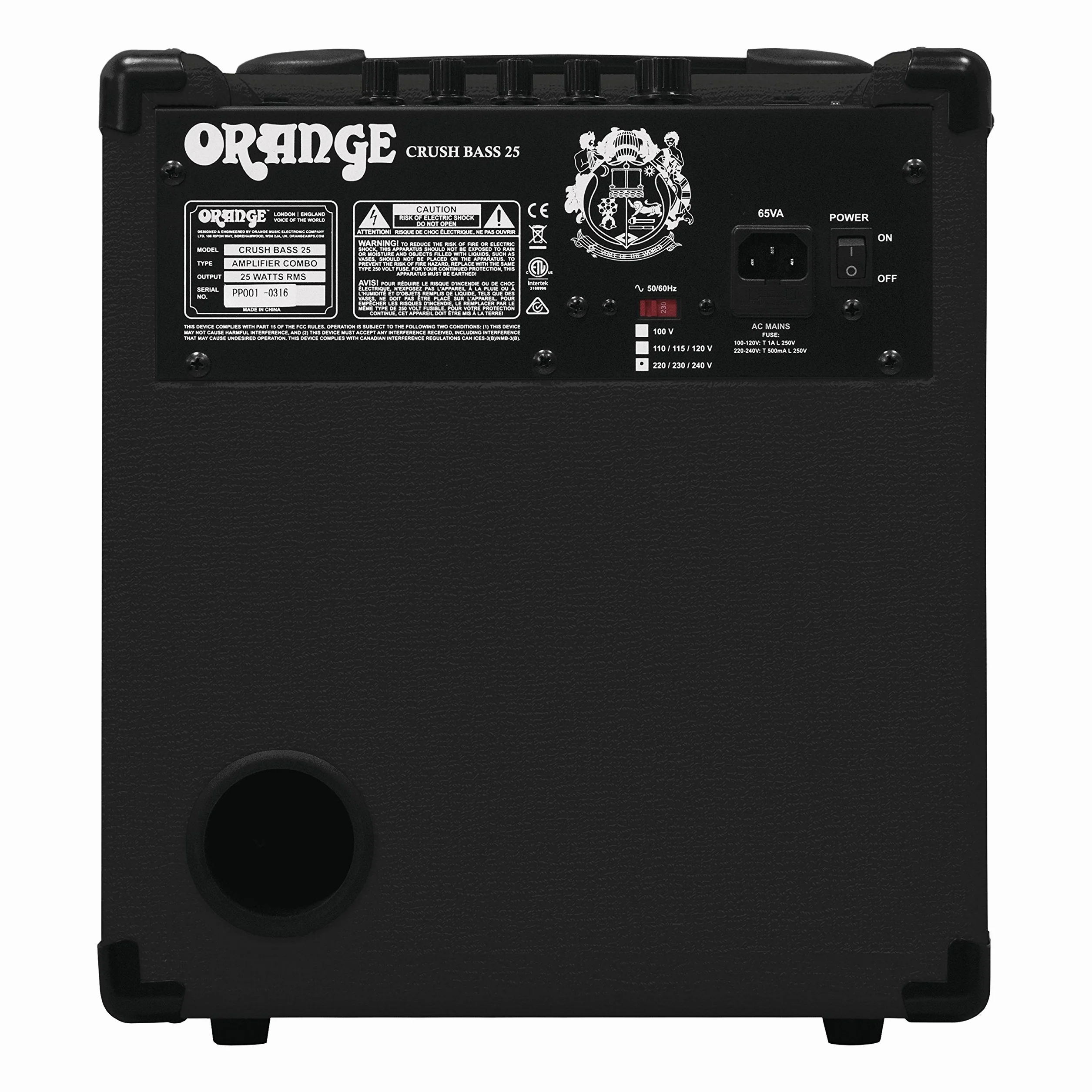 Orange Crush Bass 25 Black - Wzmacniacz basowy Combo