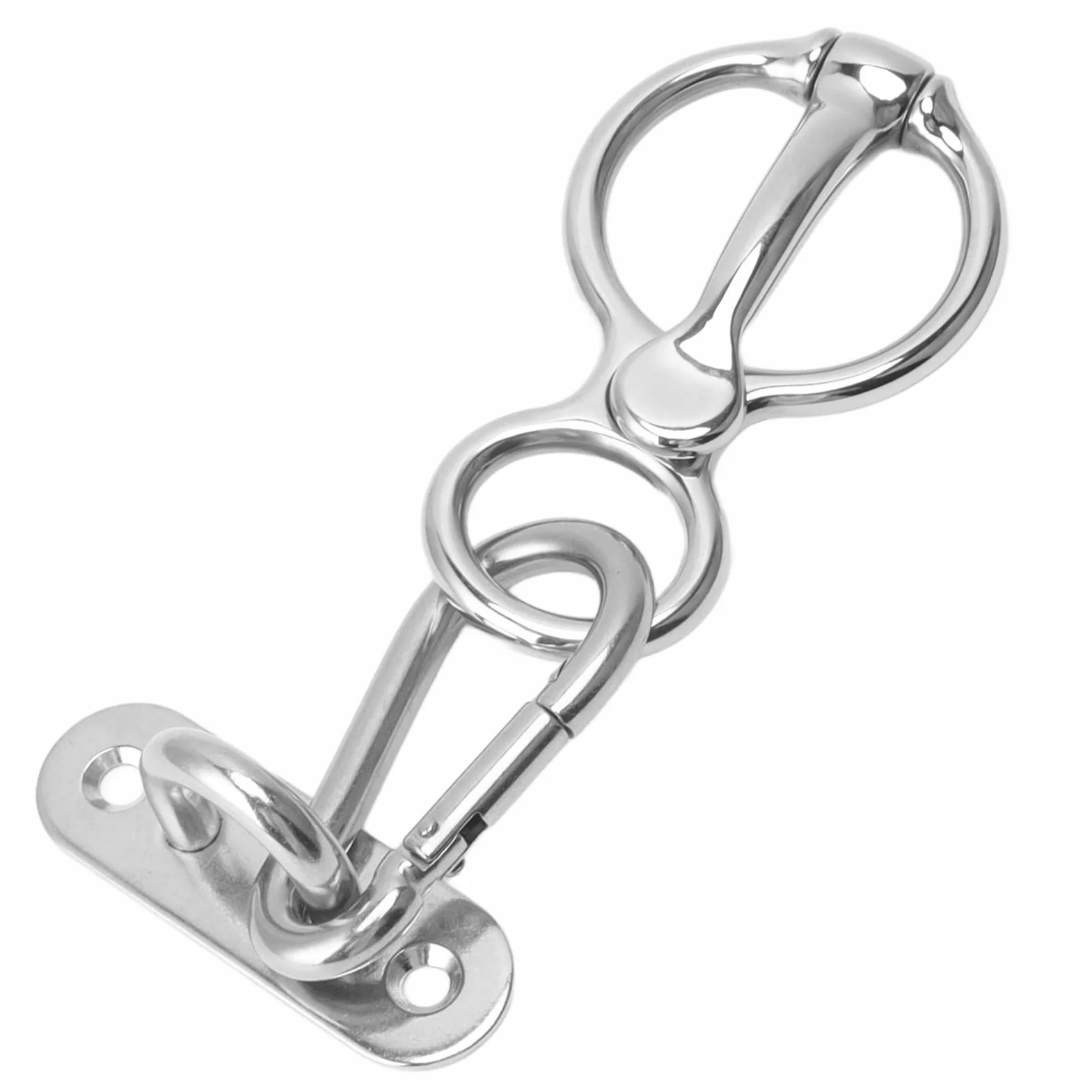 Pferde-Krawattenring, Pferdezubehör, Halbrunder Ring aus Edelstahl, Pferdetrainingsausrüstung, Sicheres Pferdezubehör Zum Zurückziehen