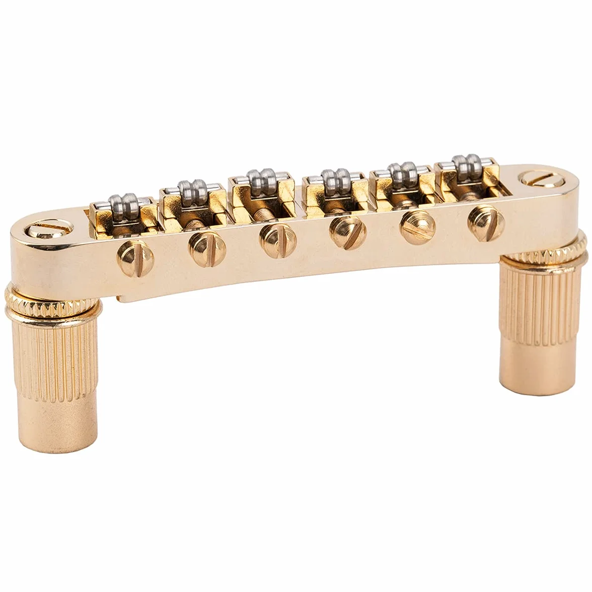 Musiclily Pro Rolkowe Siodełka Mostek Tune-O-Matic Roller Saddle Bridge do Gitary Elektrycznej Les Paul LP SG, Złoty