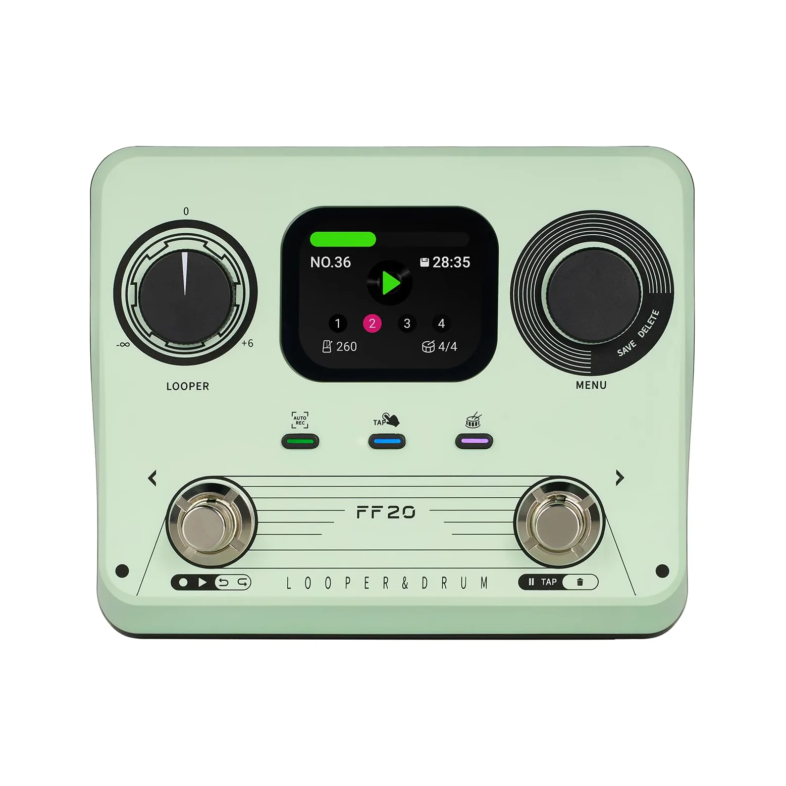 Dual Control Drum Machine Pedał Gitarowy dla Kreatywnych Entuzjastów Rytmu - 5-godzinny Czas Nagrywania - Procesor Efektów Gitary Elektrycznej dla Muzyków (Wtyczka UE)