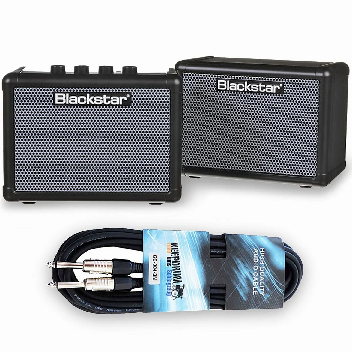 Blackstar Fly 3 Bass Stereo Pack mini zestaw wzmacniacza + keepdrum kabel gitarowy
