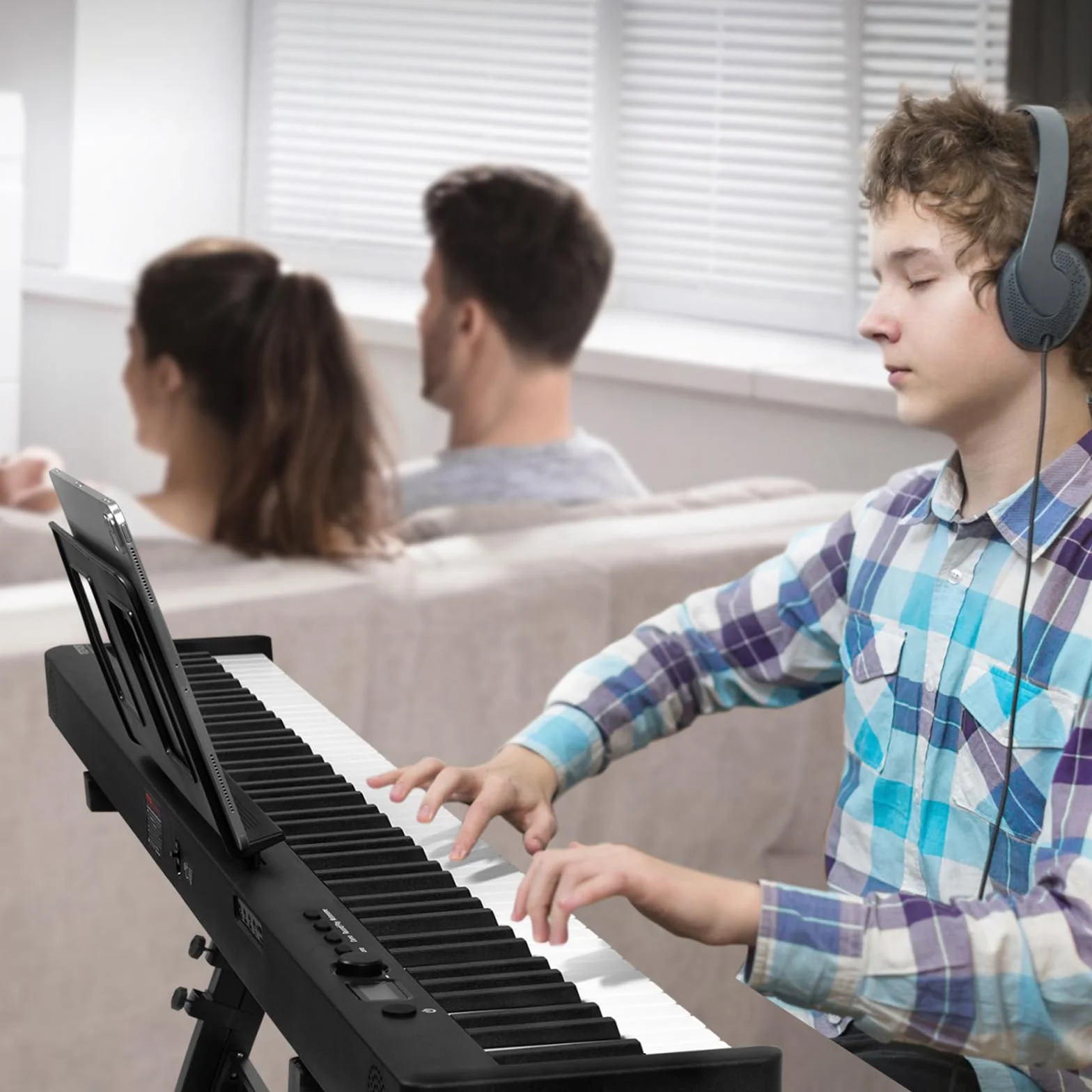 VEVOR 88 składanych klawiszy klawiatury fortepianu, Bluetooth i MIDI, cyfrowe pianino z podstawką na Sustain czułe na dotyk przyciski torby, akumulator dla początkujących nastolatków dorosłych,