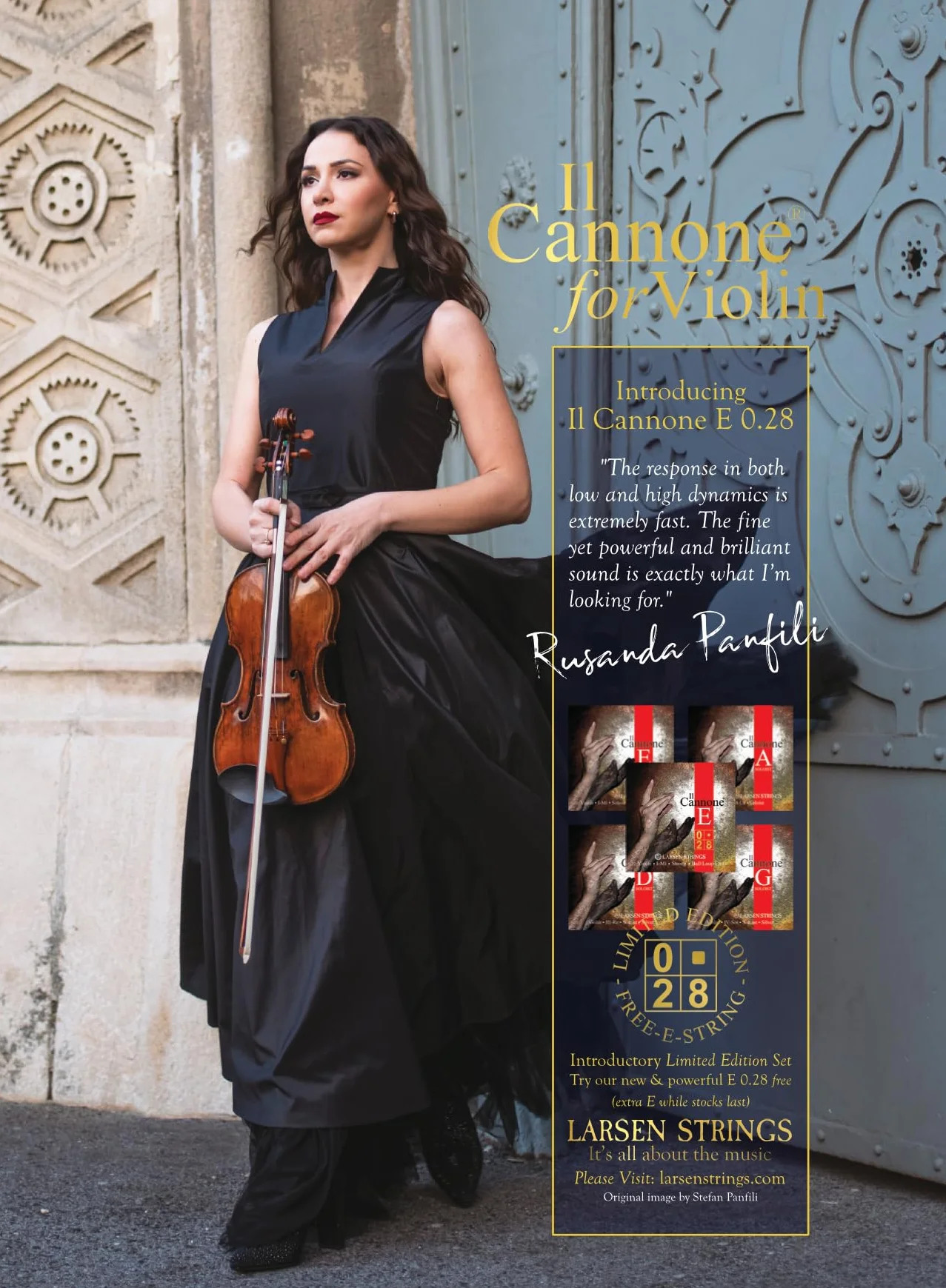 LARSEN STRINGS skrzypce struny Il Cannone - 4/4 skrzypce - Soloist - komplet 4 strun, napięcie 24,5 kg/53.9 lbs