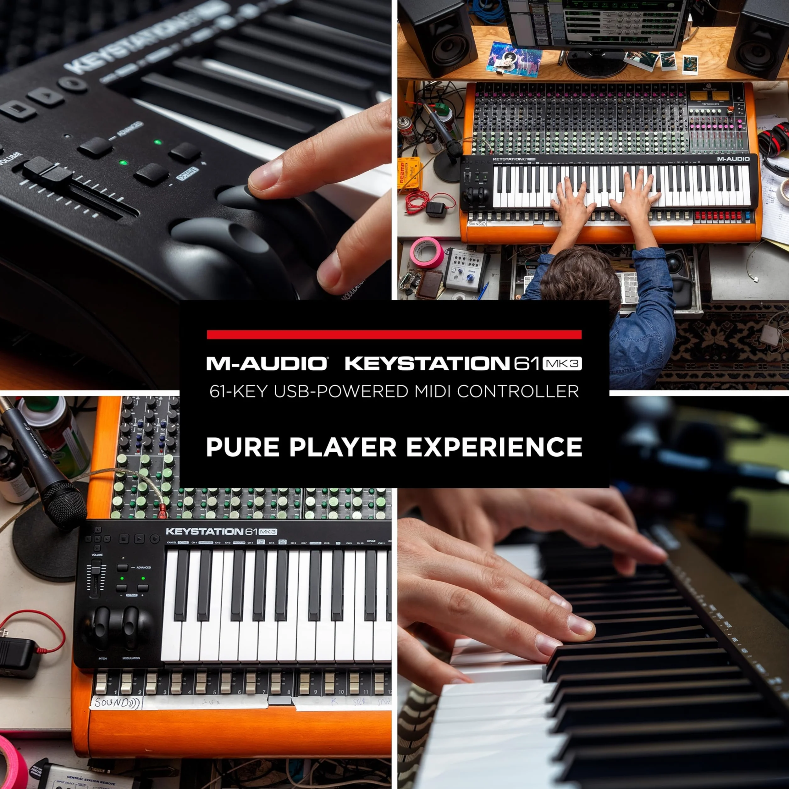 M-AUDIO Keystation 61 MK3 61-klawiszowa klawiatura sterująca MIDI USB
