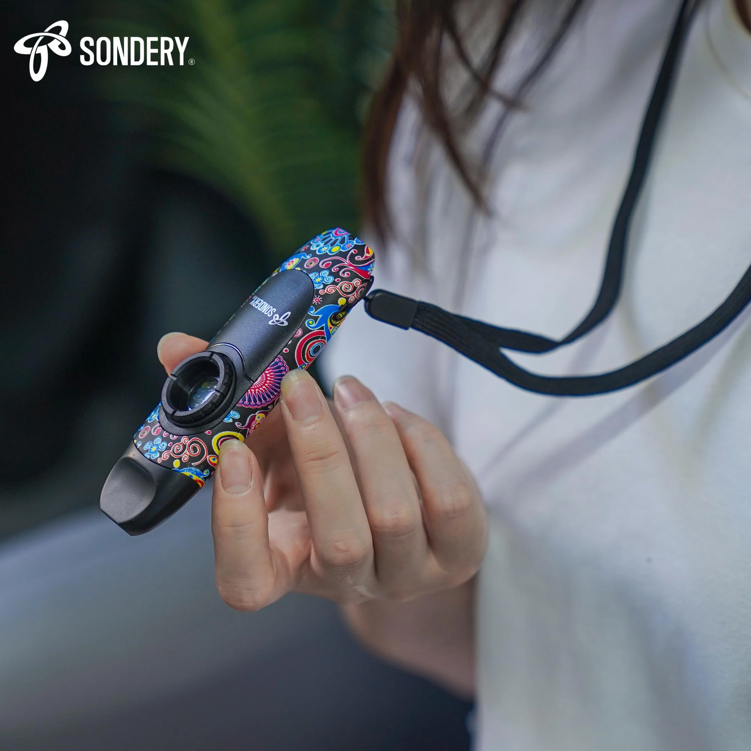 Sondery Profesjonalny instrument dęty Kazoo z 5 membranami, smycz i woreczek