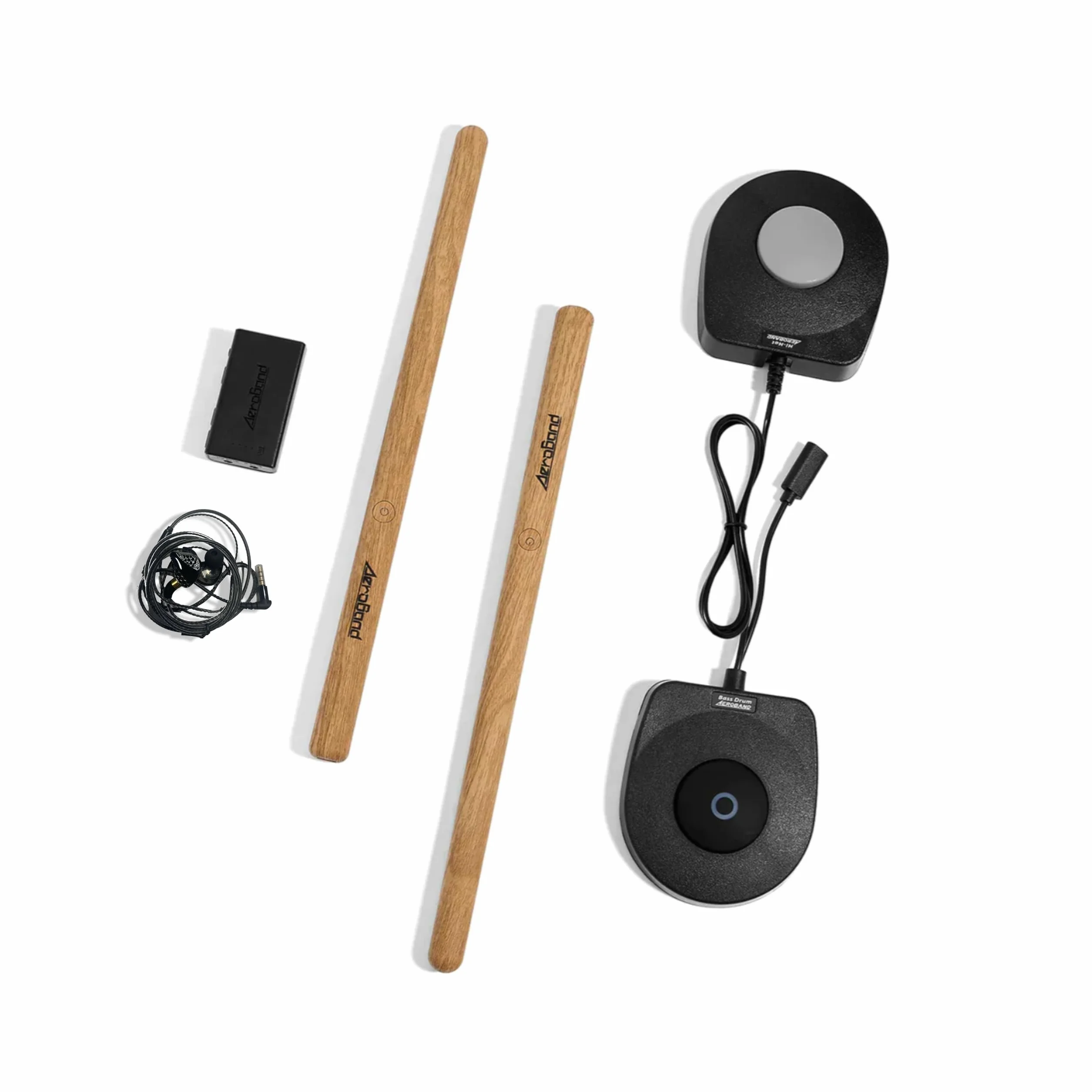 AeroBand Elektroniczny zestaw perkusyjny PocketDrum2 MAX (wersja 2024), pałeczki perkusyjne i pedały oraz adapter Bluetooth, graj na perkusji w dowolnym miejscu i czasie, 8 tonów i USB Midi prezent