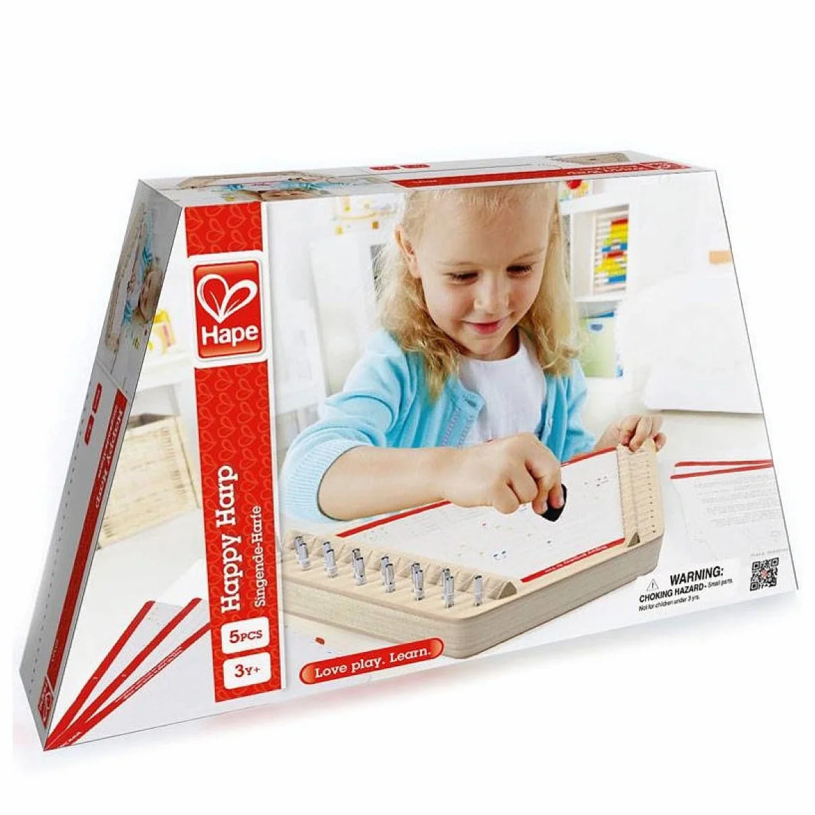 Hape E0323 Happy Harp - Wooden Musical Instrument For 3 Years Old +