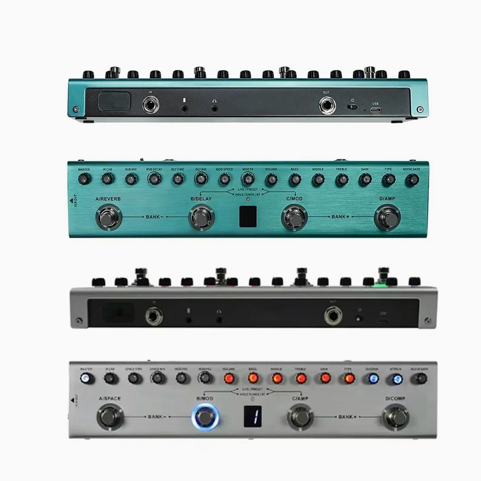 Efekty Do Gitary Elektrycznej Multiefekt Gitarowy Z 36 Presetami W Tym Pogłosem Opóźnieniem I Funkcjami Wzmacniacza Modulacyjnego(B)
