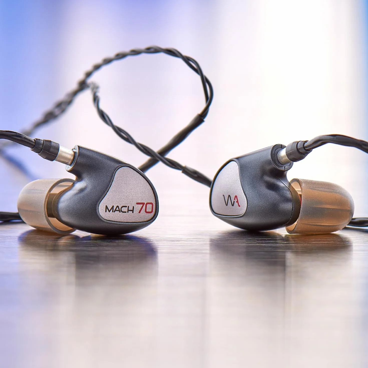 Westone Audio WA-M70 MACH 70 słuchawki nauszne uniwersalne 3-drożne 7-drożne - zbalansowane przetworniki armaturowe, kabel UltraBaX, akcesoria premium - czarny