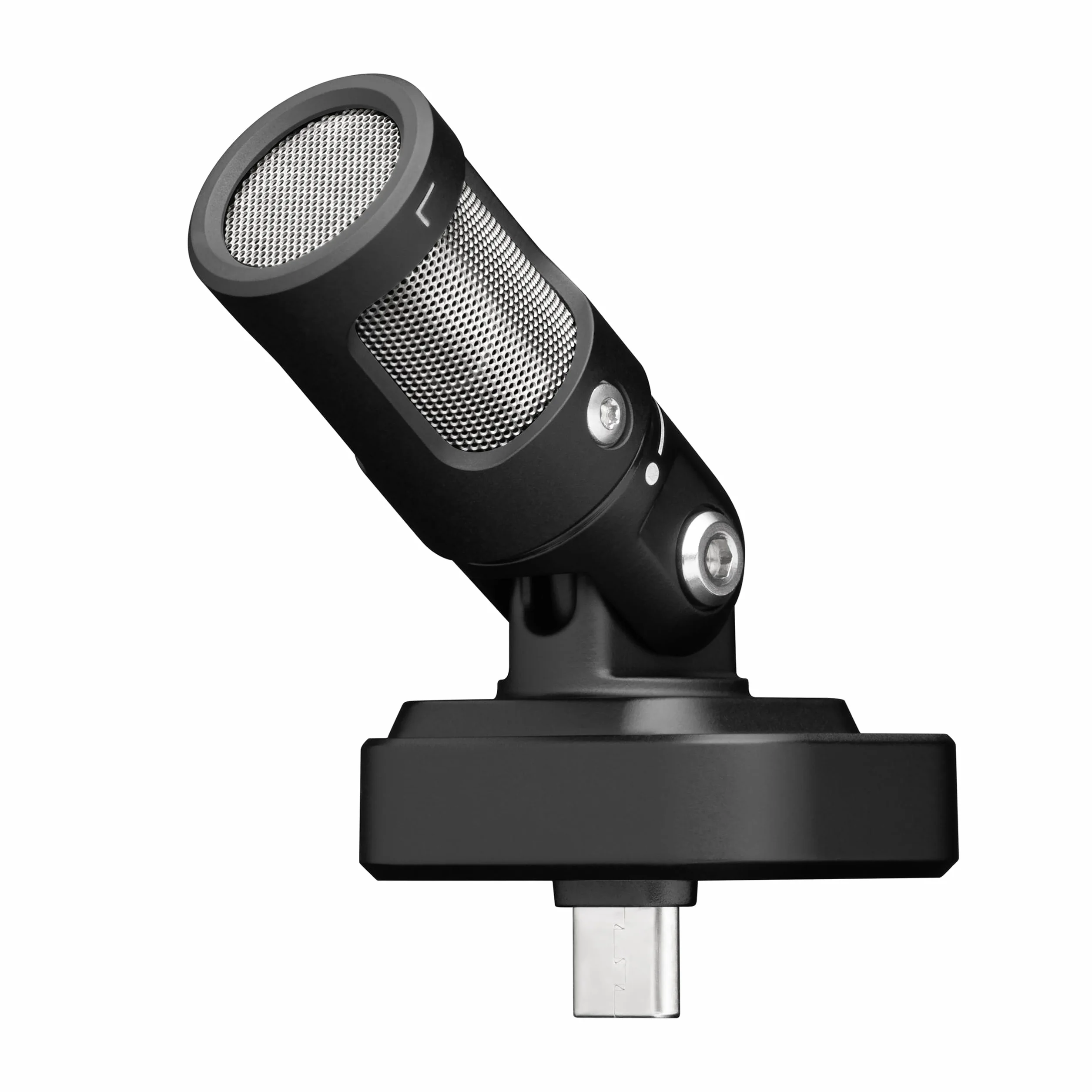Shure MV88 USB-C Mikrofon, do nagrywania i vlogowania na iPhone i Android, z trybem automatycznego poziomu, odszumianiem w czasie rzeczywistym i czterema wzorami biegunowymi - czarny