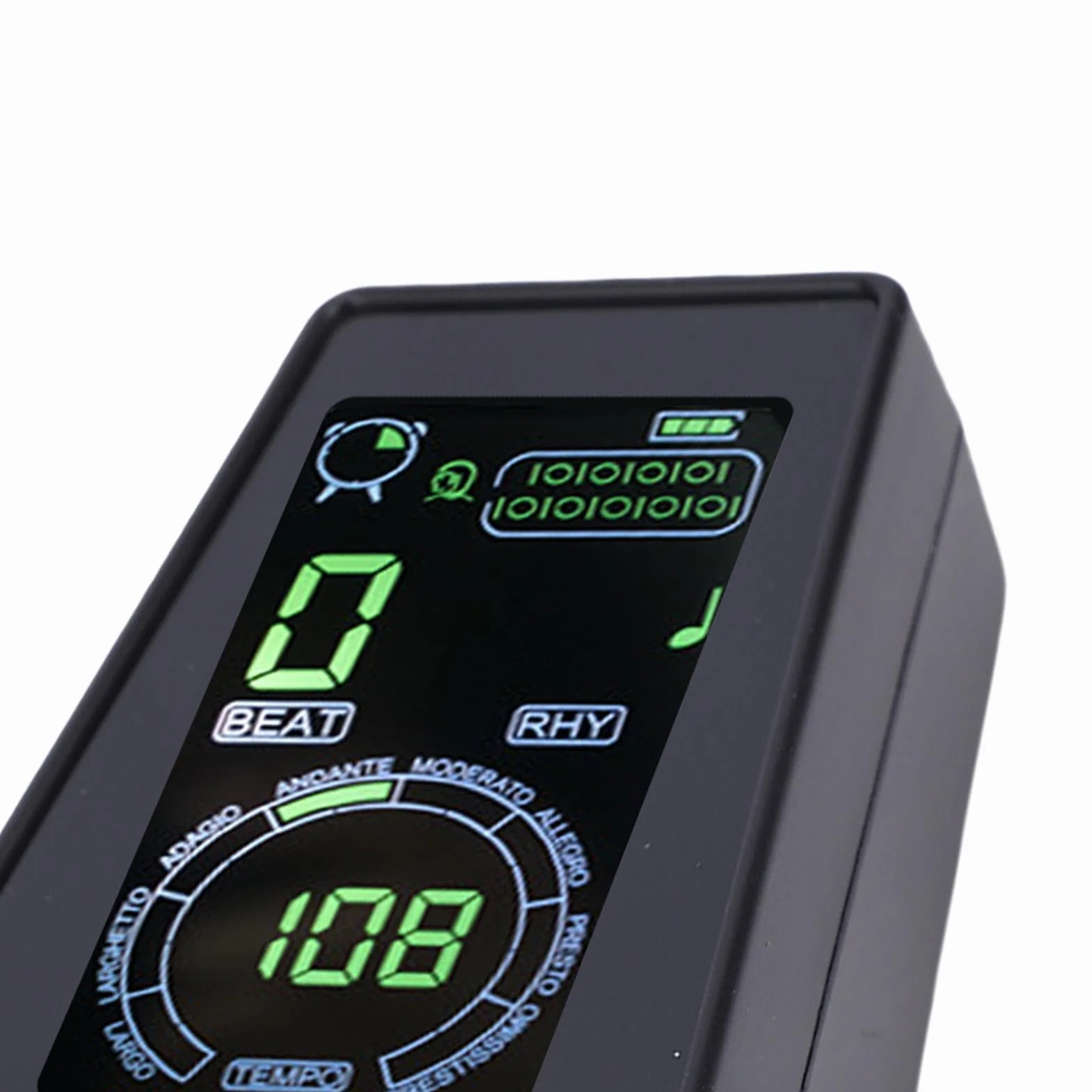 Fockety Cyfrowy metronom, metronom elektroniczny z nabijaniem tempa 40-208 BPM, 9 trybów rytmicznych, wyświetlacz LED, timer, tryb głosowy, perkusji i wszystkich instrumentów