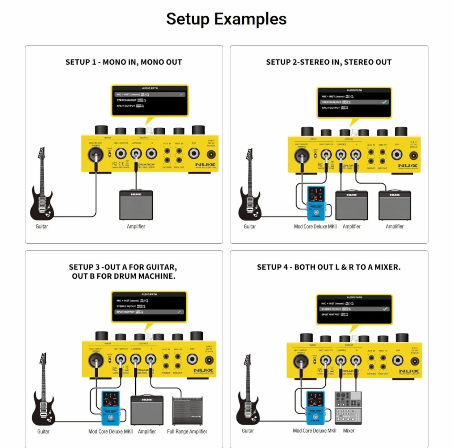 NU-X stereo z podwójną pętlą | Multi-Effects Looper do gitary, basu i wokalu z automatem perkusyjnym, nagrywaniem USB, MIDI i przełącznikiem nożnym do występów na żywo