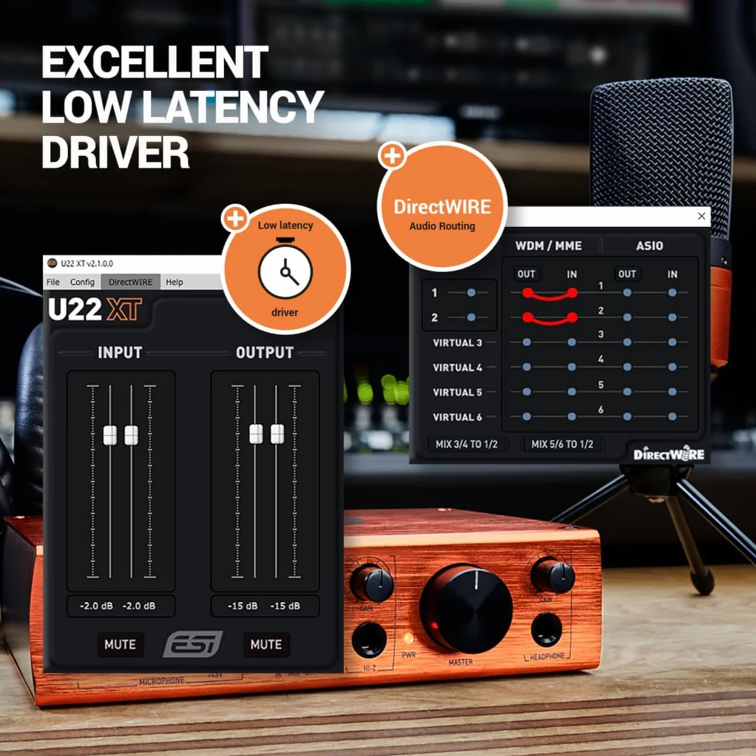 ESI U22 XT cosMik Set Professional Studio Recording Bundle