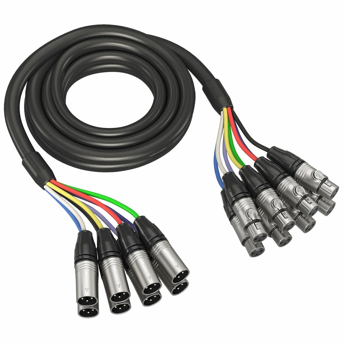 Behringer Multicore Cable - 8-way XLR Male to XLR Female - 8 Channel Snake Cable - 3 m / 10 ft - Gold Performance - GMX-300