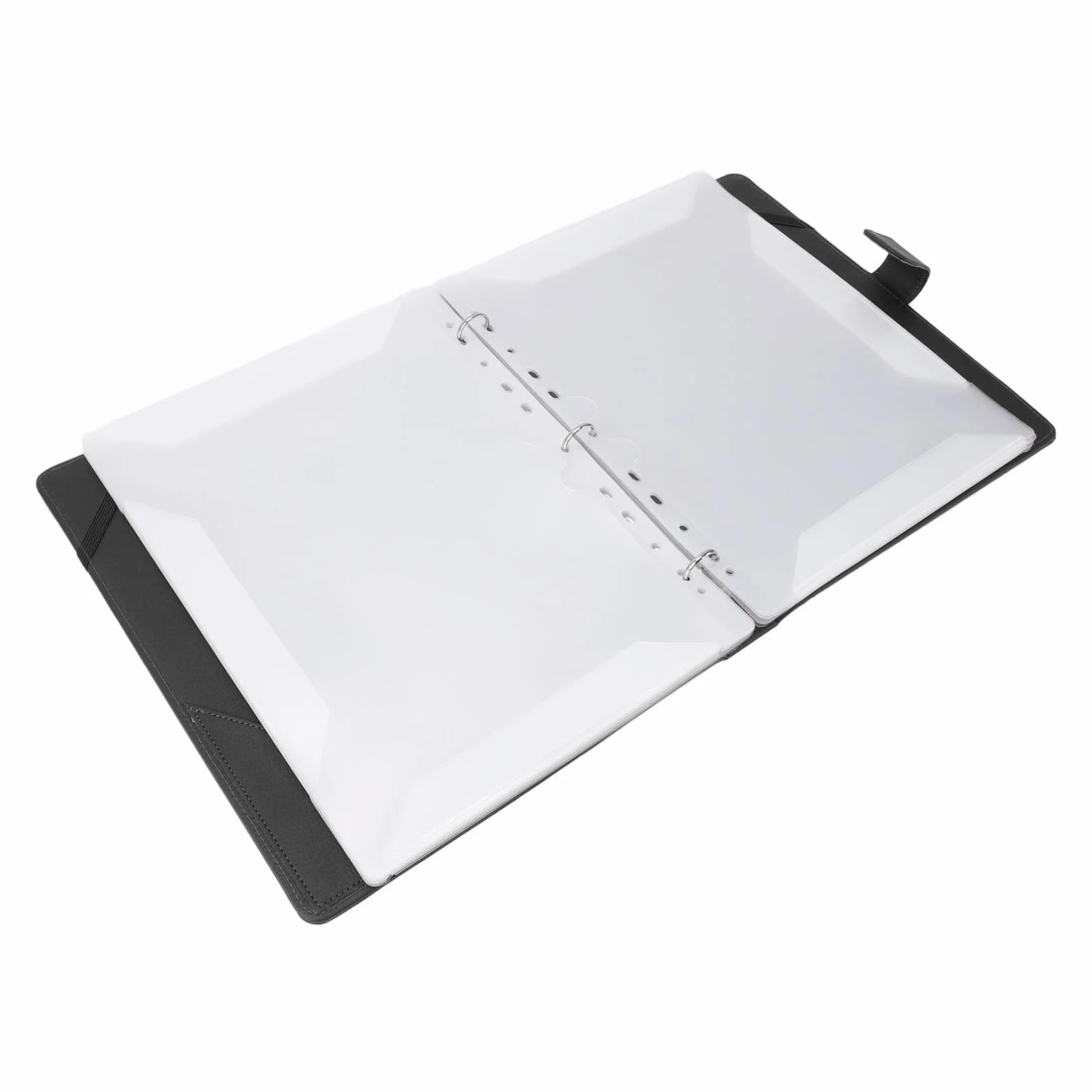 Przenośna Teczka na Nuty A4 ze Skóry PU, PVC - z Numerami Stron dla Chóru Orkiestrowego (Black)