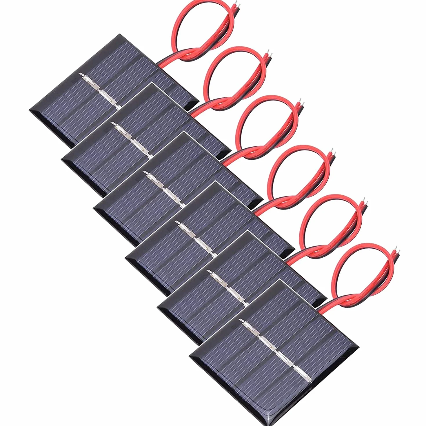 GTIWUNG 6 sztuk 3 V 0,3 W 65 x 48 mm mikro mini ogniw panelu słonecznym do energii elektrycznej, DIY domu, projekty naukowe - zabawki - ładowarka baterii