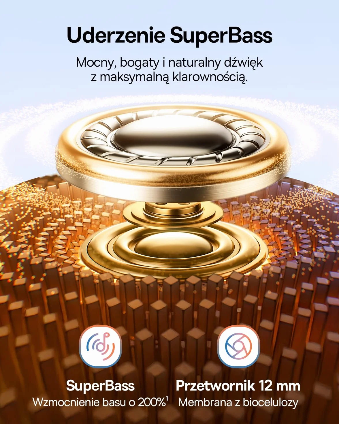 Baseus BC1 Open Ear słuchawki, klips na uszy z imponującym dźwiękiem, adaptacyjne wzmocnienie basów, Bluetooth 6.0, redukcja szumów podczas rozmów, IP55, akumulator 38H, lekkie Buds - Interstellar