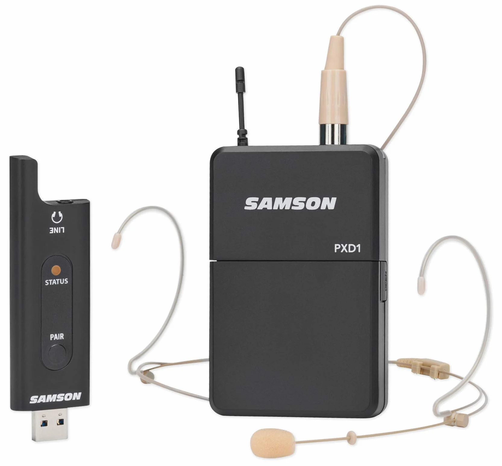 Samson XPD2 zestaw słuchawkowy mikrofon - cyfrowy system bezprzewodowy USB