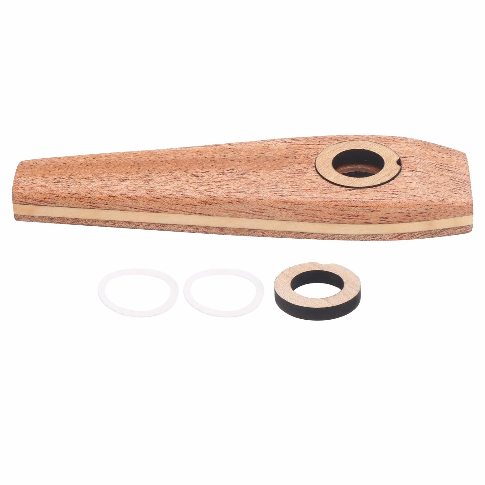 Drewniany kazoo, piękny duży drewniany flet kazoo, przydatny dla miłośników muzyki w klubie muzycznym dla początkujących do występów na świeżym powietrzu