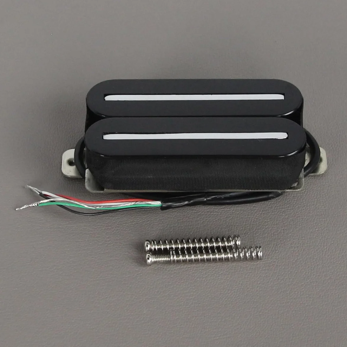 FLEOR High Output Pickup Dual Hot Rail Humbucker przetworniki 14-15K Bridge Pickup Ceramiczny przetwornik do gitary elektrycznej Humbucker, czarny