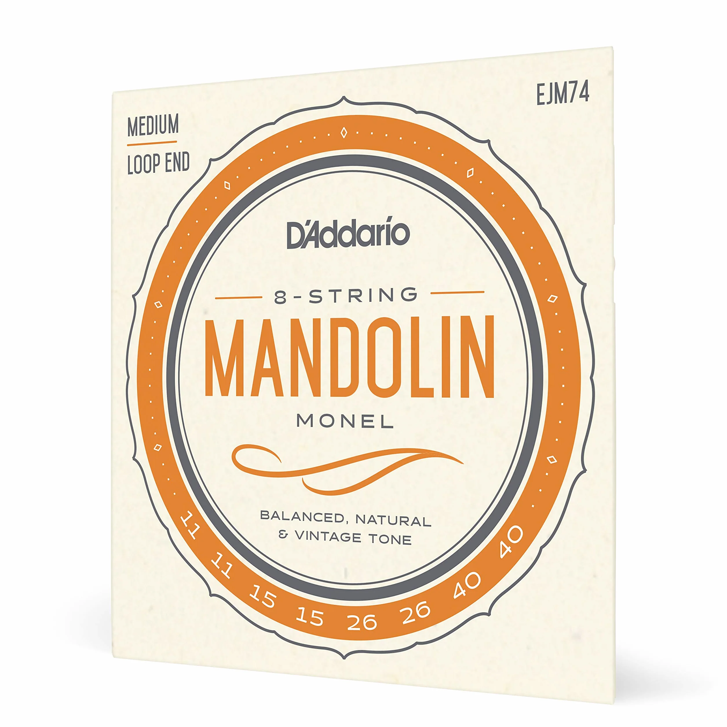 D'Addario EJM74 Struny mandoliny Monel, średnie, 11-40