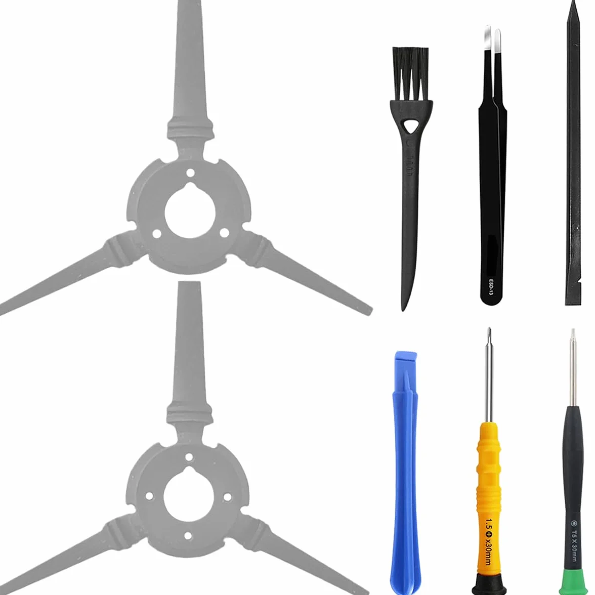 Replacement Gimbal Shock Absorption Rubber for Dji Mini 4 Pro, Gimbal Camera Shock Absorber Ball, gumowe akcesoria do redukcji wibracji lotu z narzędziem naprawczym (długa lewa i prawa)