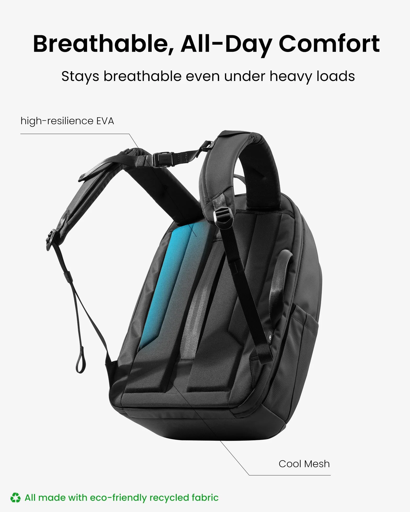 tomtoc Plecak na laptopa 26 l, duża torba biznesowa pasuje do laptopa 15,6-16 cali, wodoodporny, trwały plecak podróżny na komputer na podróż służbową, weekendowy wypad