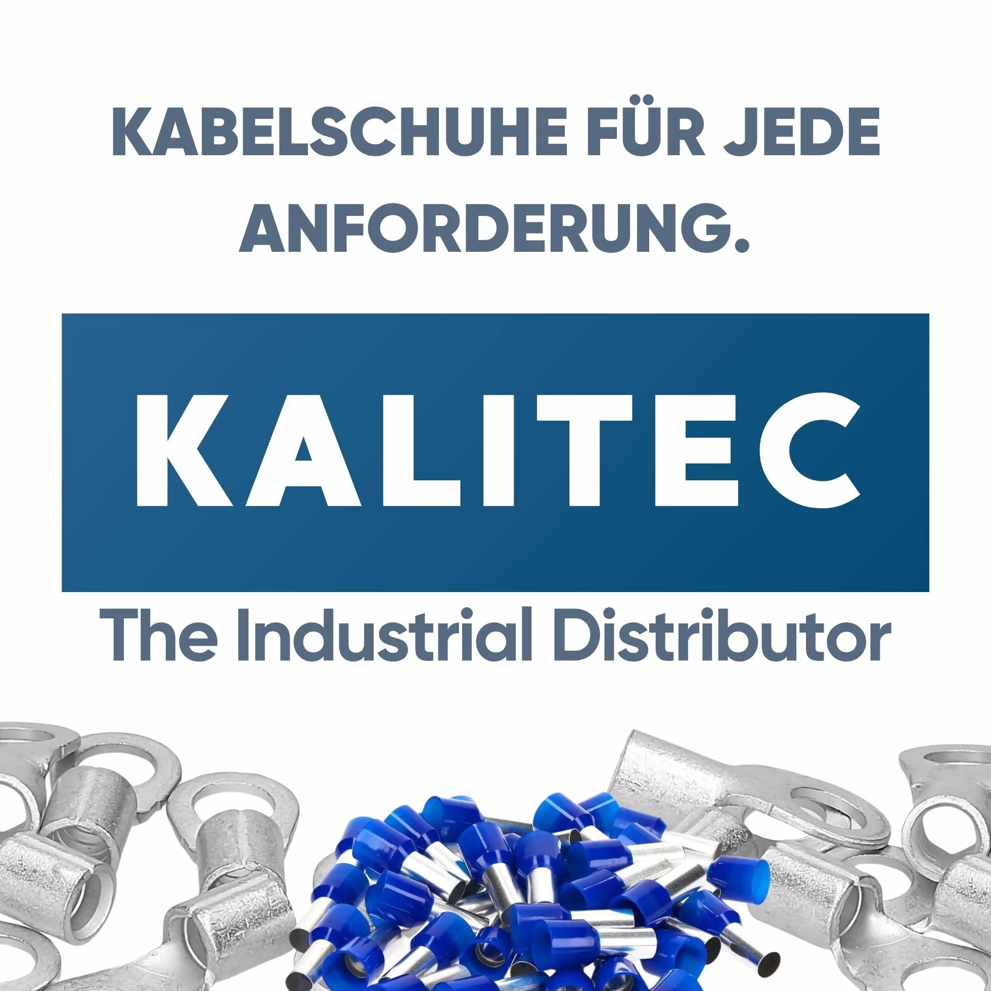 10 sztuk Kalitec Q16-5 końcówka zaciskowa 16 mm² M5 I nieizolowana I tłoczenie trzpieni I do przewodów wielo-, cienkożyłowych i cienkożyłowych I Końcówka kablowa 16 mm² zgodnie z DIN 46234