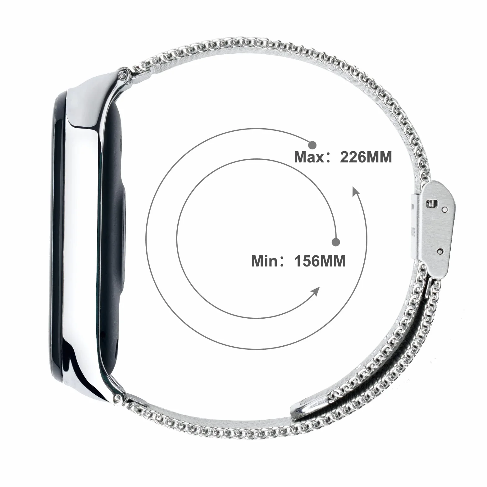 Bransoletka Ainiv do Mi Band 5/6/7/4/3, Wymienne Paski do Zegarków Xiaomi, Rozciągliwy Nylonowy Pasek ze Stali Nierdzewnej do Akcesoriów