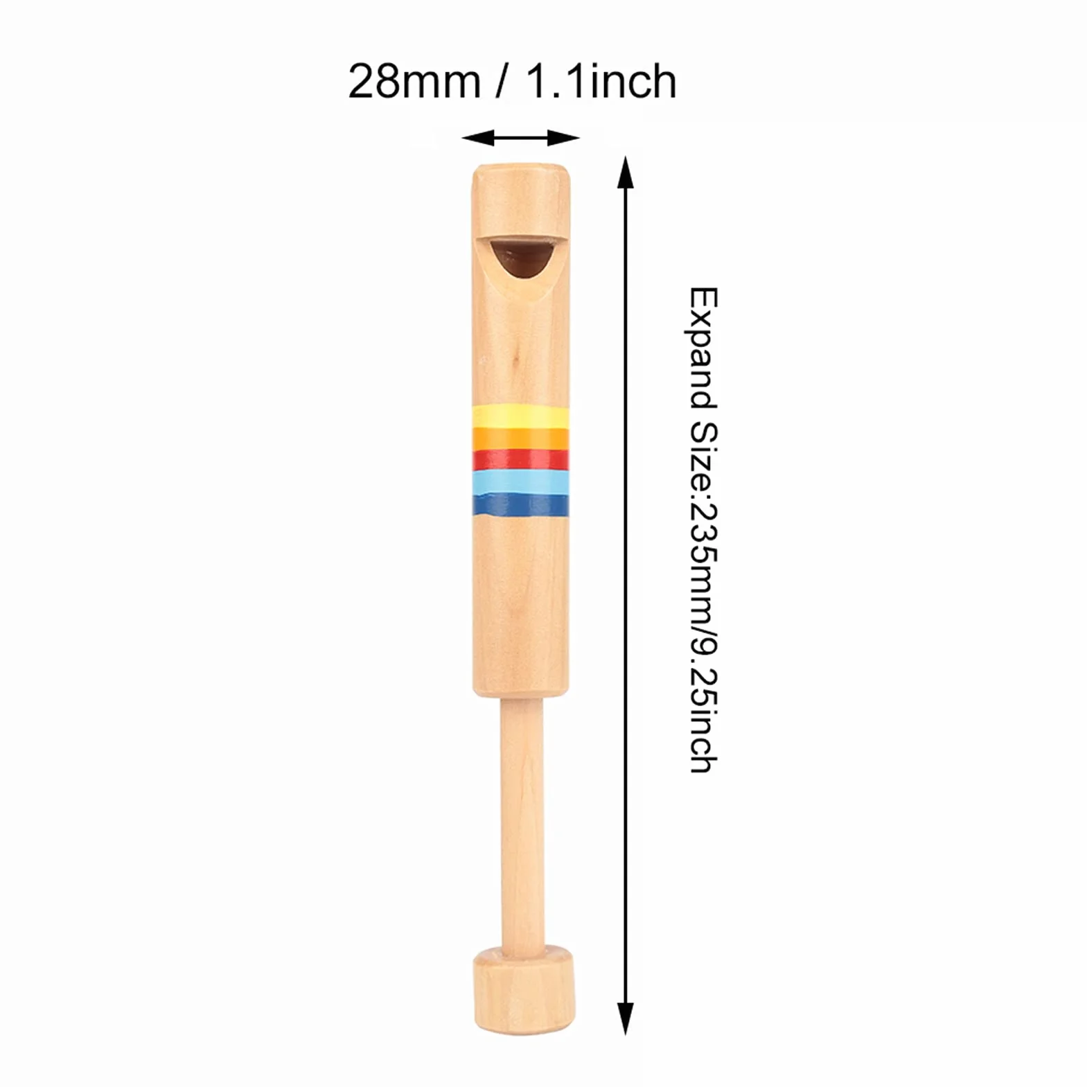 RiToEasysports Drewniany Fipple Piccolo, Edukacyjny Drewniany Flet Instrument Zabawka Dla Dzieci