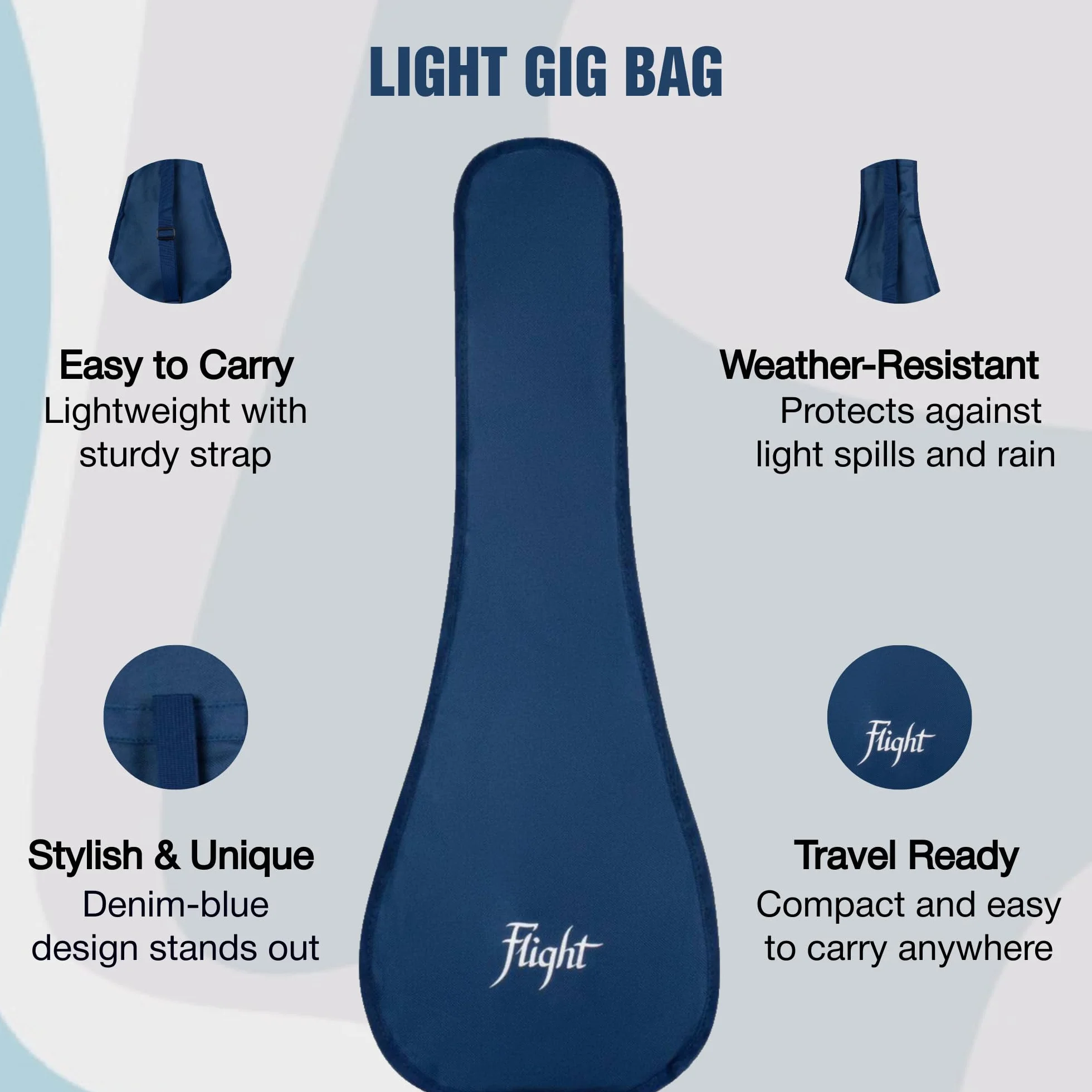 Flight, Travel Series ukulele sopranowe, czarne (TUS-35 BK)