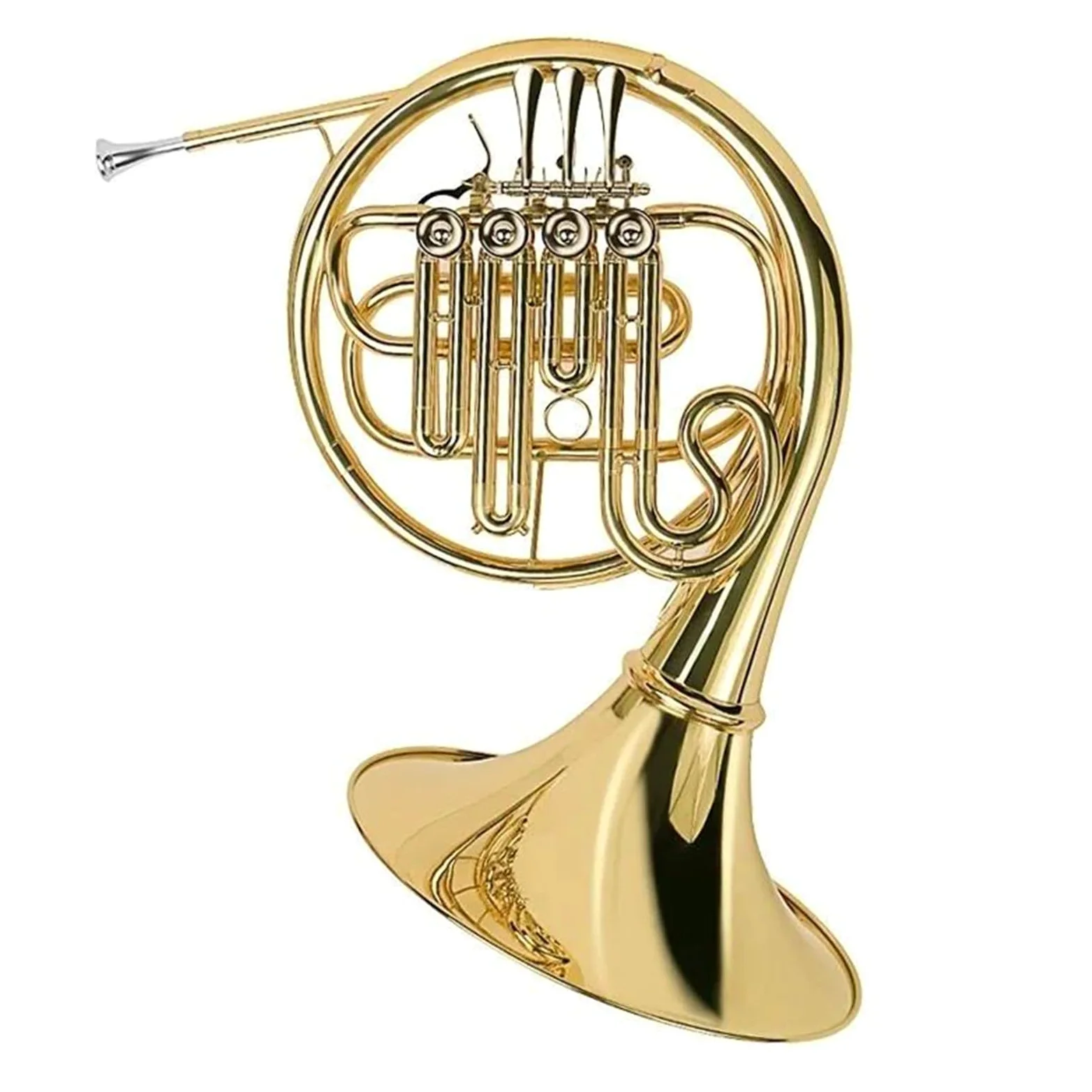 Róg francuski Metalowy płaski klucz B przenośny francuski róg początkujący profesjonalny instrument muzyczny