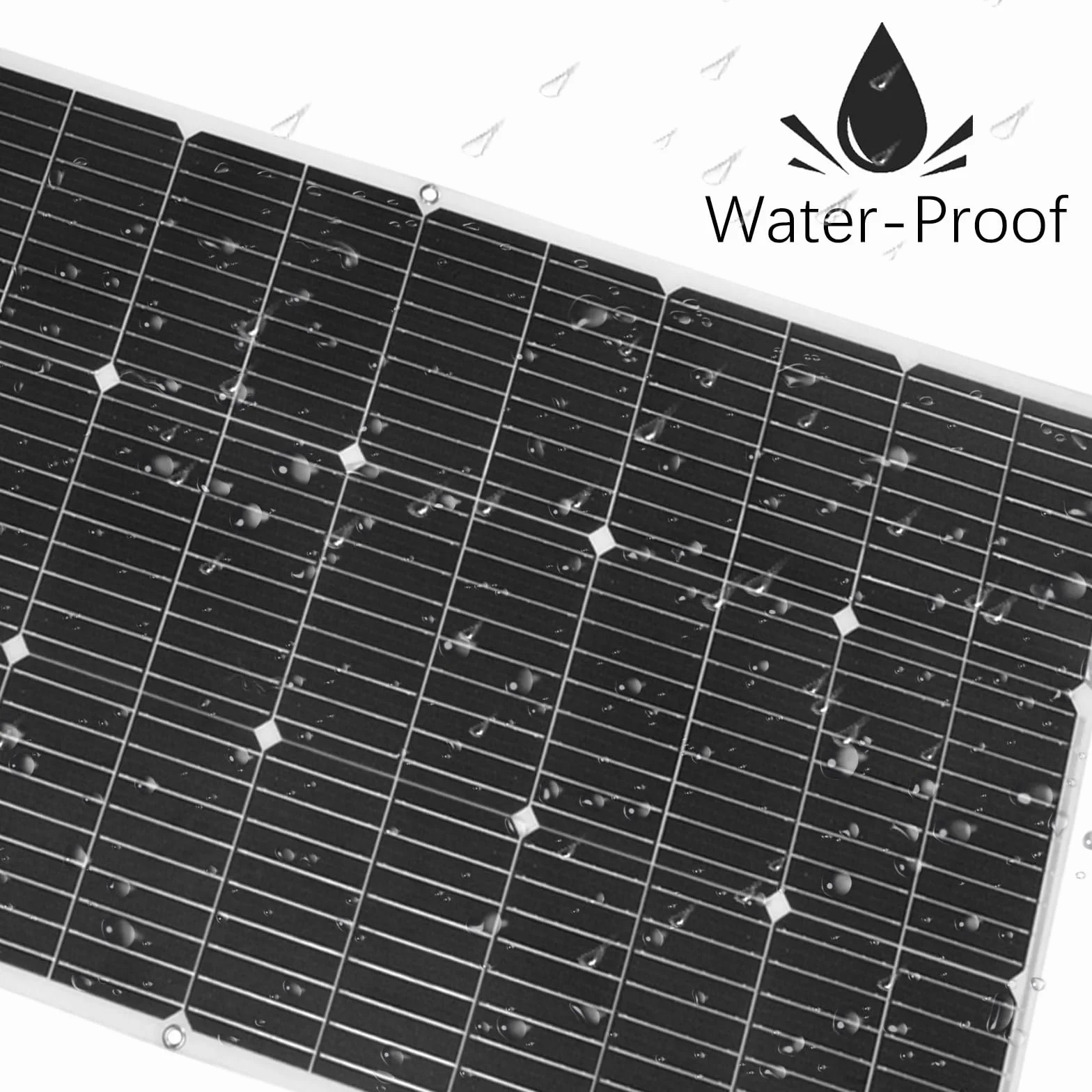 Panel słoneczny 100W 18V Elastyczny Moduł solarny Monokrystaliczna ładowarka solarna do niezależnego od sieci systemu/instalacji wyspowych/przenośnej