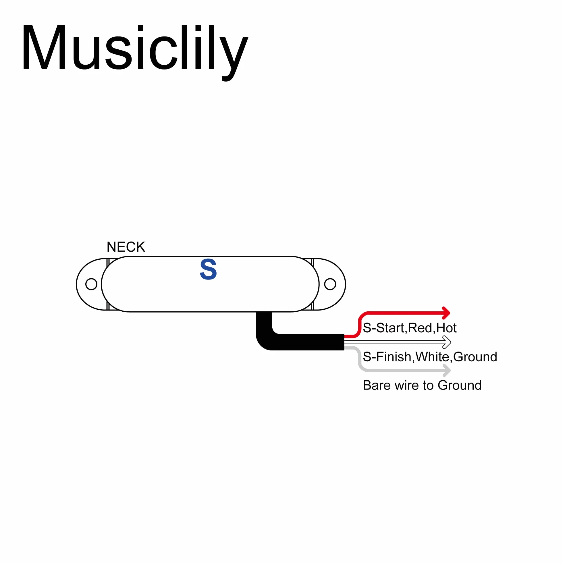 Artec LSA70 Alnico 5 Przetwornik Lipstick Single Coil Neck Pickup 7,5K do Gitary Elektrycznej typu Strat, Chrom