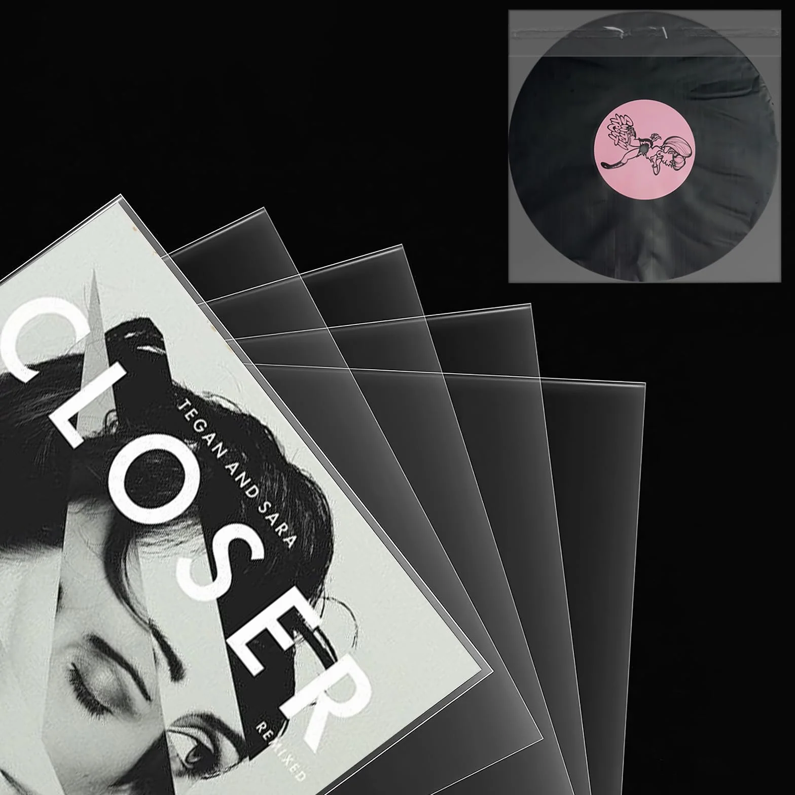 50 sztuk okładek na płyty gramofonowe 7 cali zewnętrzne 185 mm x 185 mm Lp pokrowce ochronne, obudowy LP, osłony na płyty gramofonowe, antystatyczne przezroczyste winylowe rękawy ochronne do 7"
