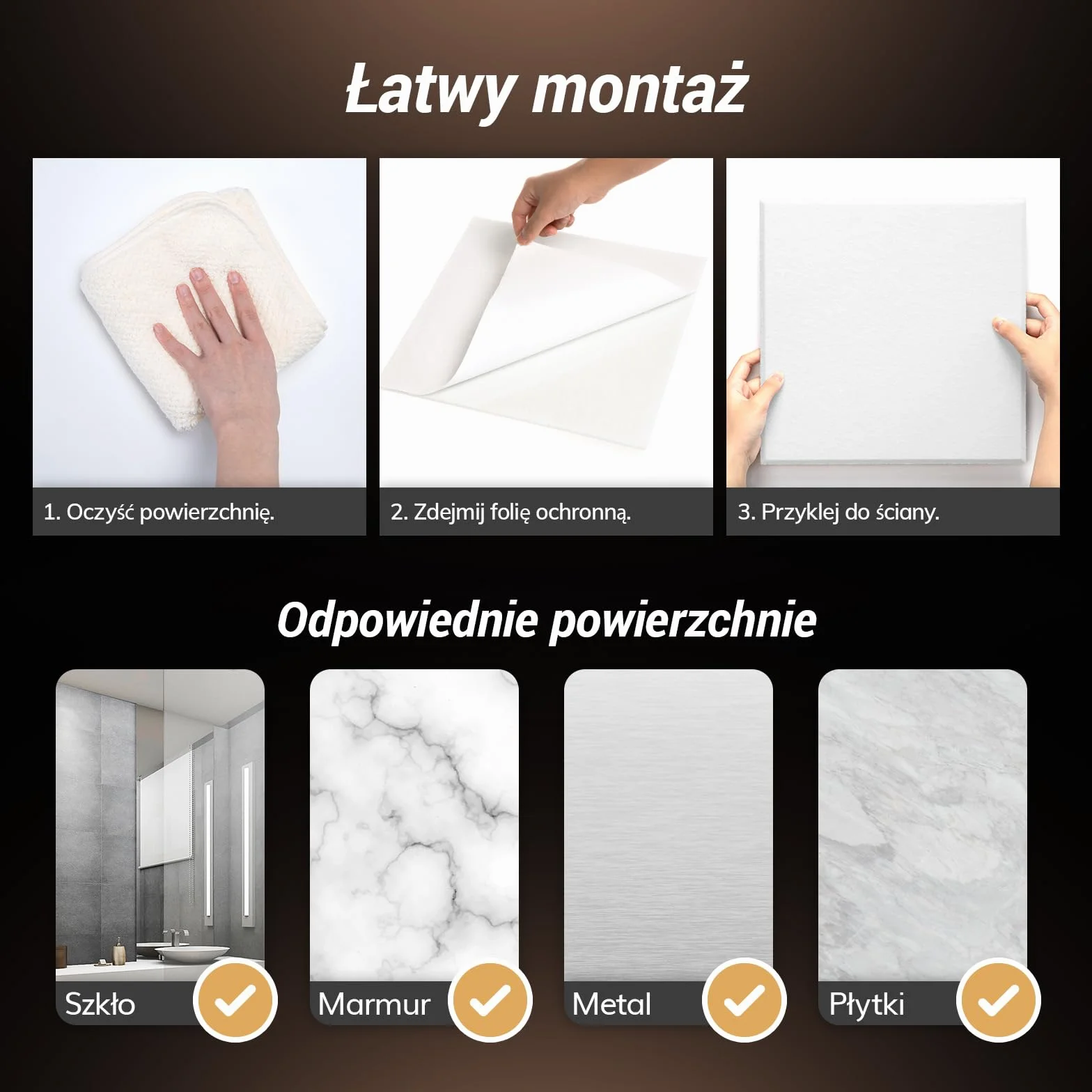 18 Pakietów Samoprzylepnych Paneli dźwiękochłonnych, TONOR 30x30x0,9 cm Kwadratowe Panele Dźwiękochłonne, Panele Dźwiękochłonne o Wysokiej Gęstości do Studia Nagrań, Domu, Biura, Biały